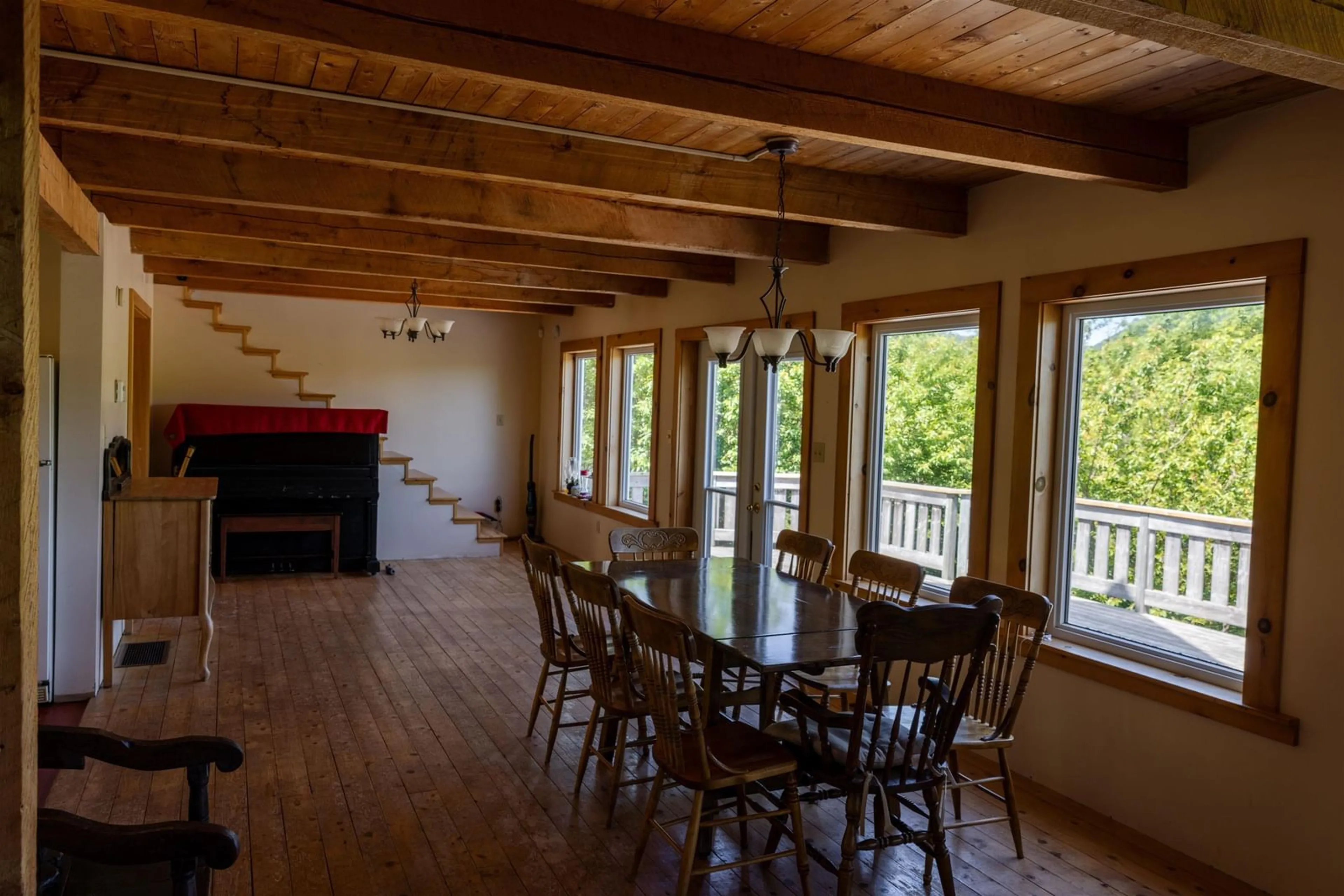 Dining room, wood/laminate floor for 181 Bay St Lawrence Rd, Cape North Nova Scotia B0C 1G0