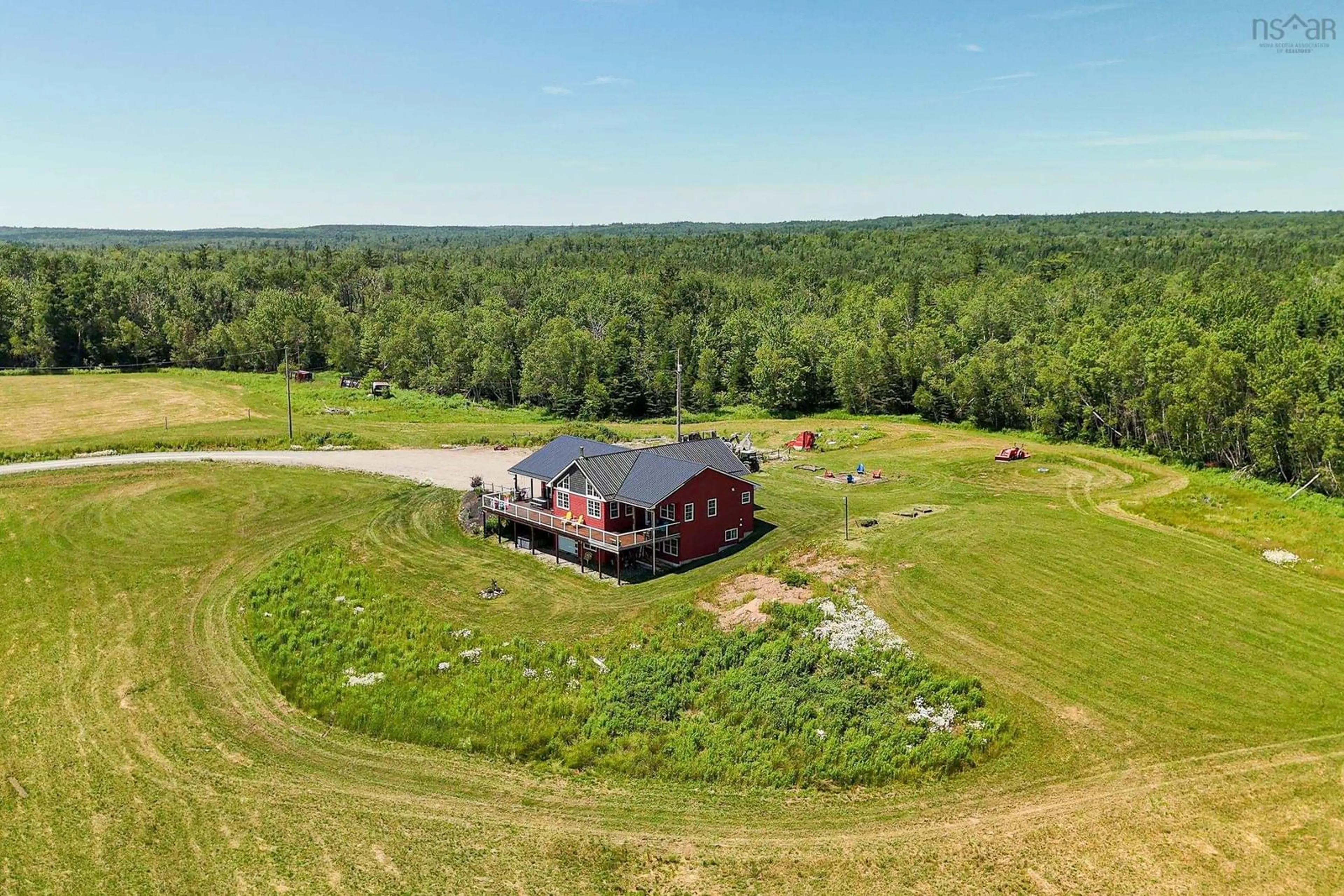 A pic from outside/outdoor area/front of a property/back of a property/a pic from drone, unknown for 249 Ridge Rd, South Branch Nova Scotia B0N 2P0