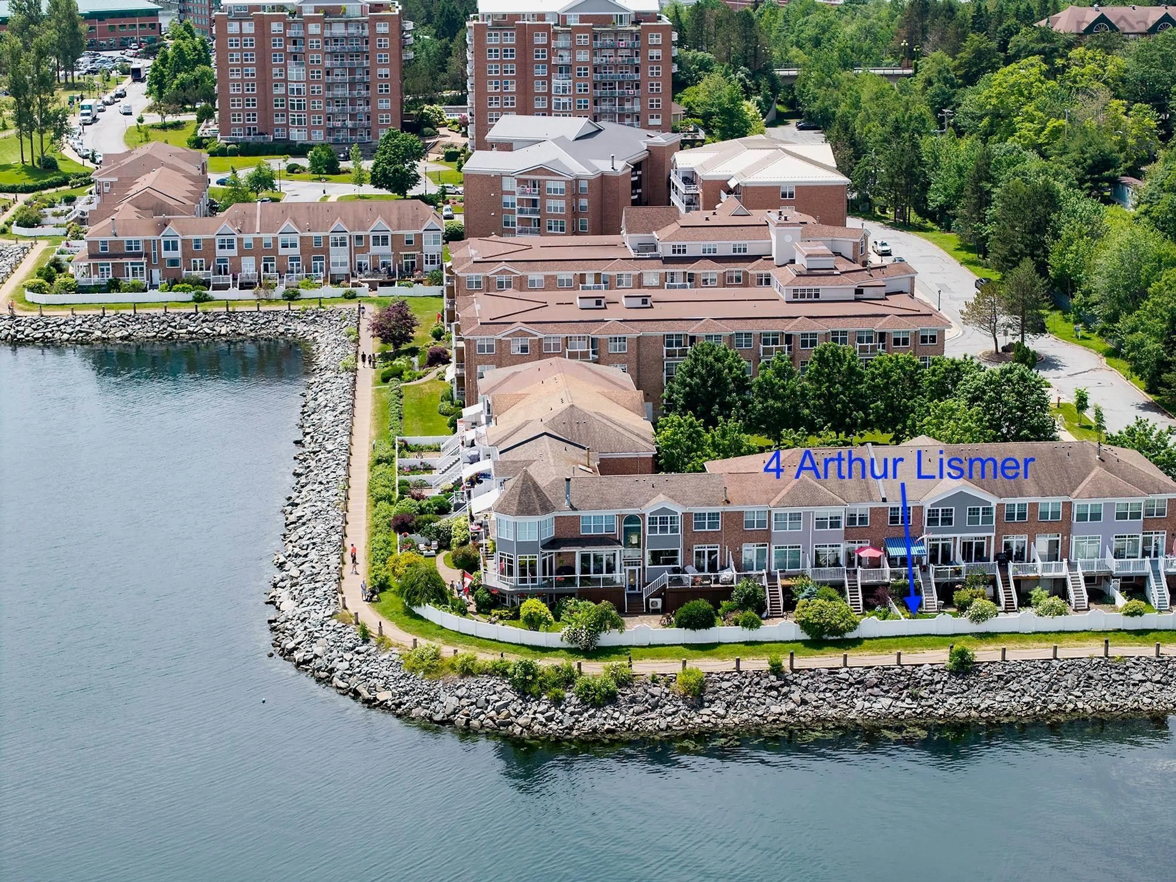 A pic from outside/outdoor area/front of a property/back of a property/a pic from drone, water/lake/river/ocean view for 4 Arthur Lismer Crt, Bedford Nova Scotia B4A 4B4