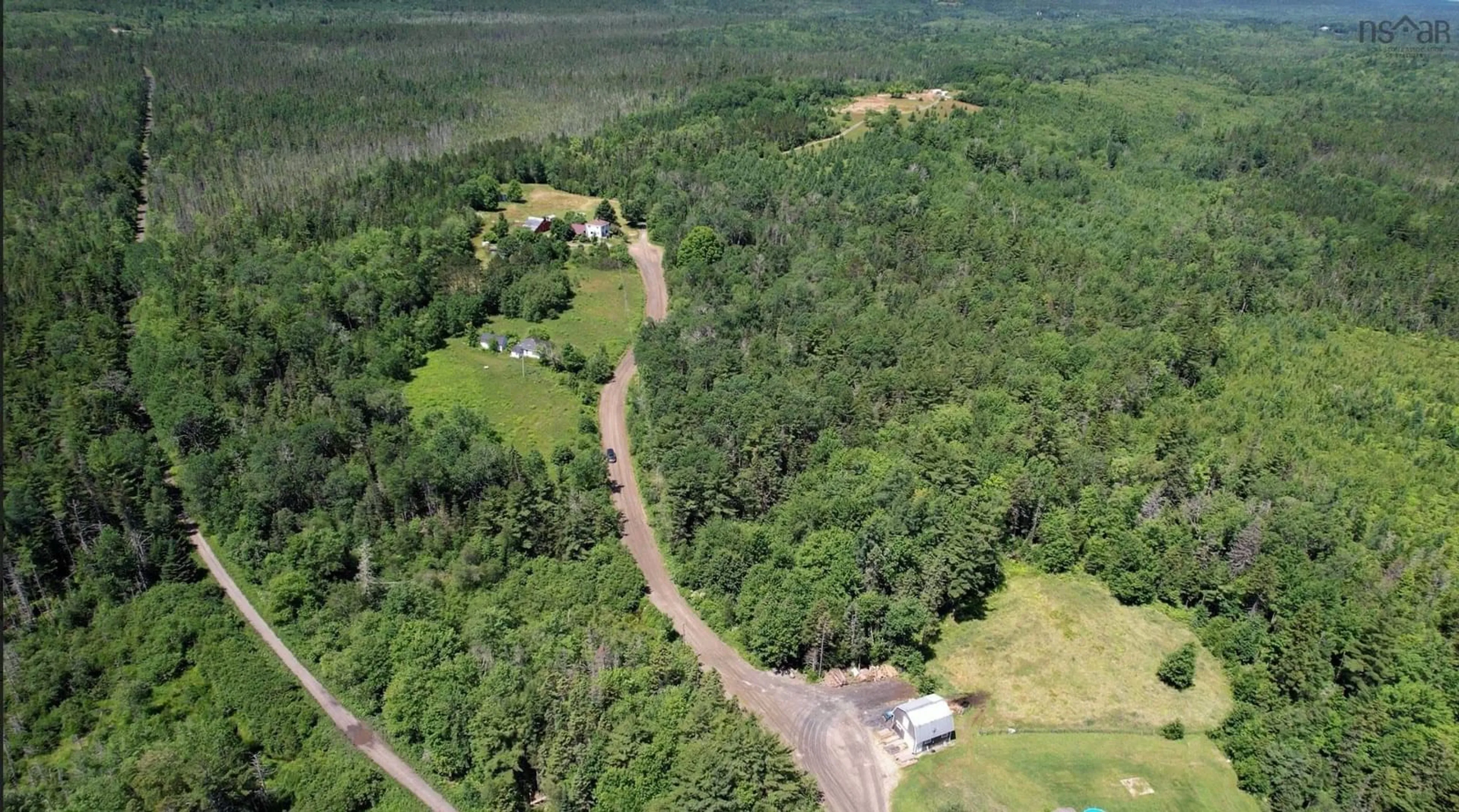 A pic from outside/outdoor area/front of a property/back of a property/a pic from drone, forest/trees view for 53 Mader Rd, Stanley Section Nova Scotia B0R 1E0