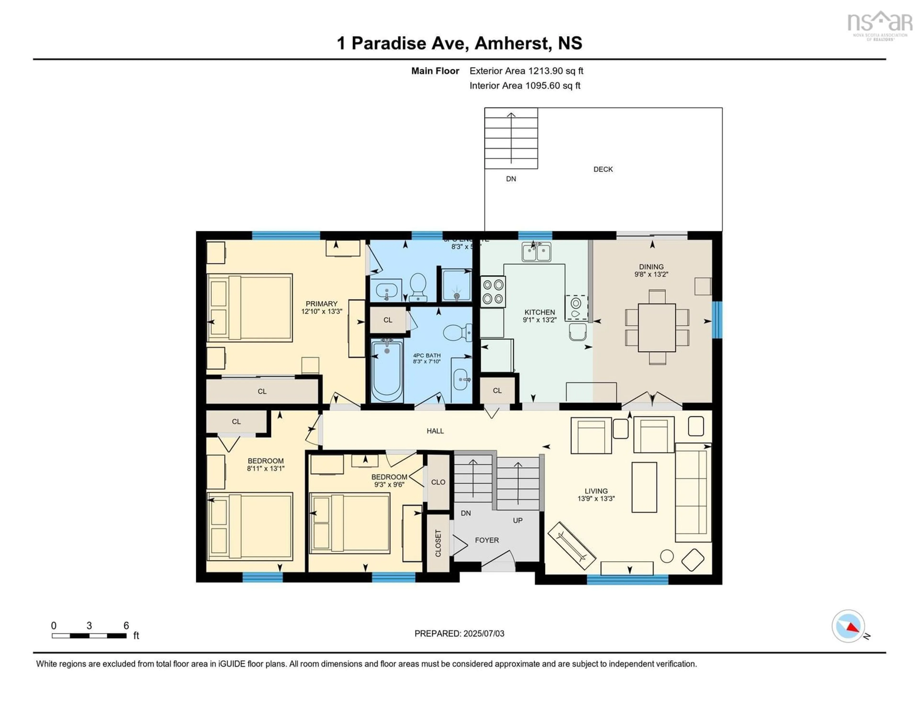Floor plan for 1 Paradise Ave, Amherst Nova Scotia B4H 4W9