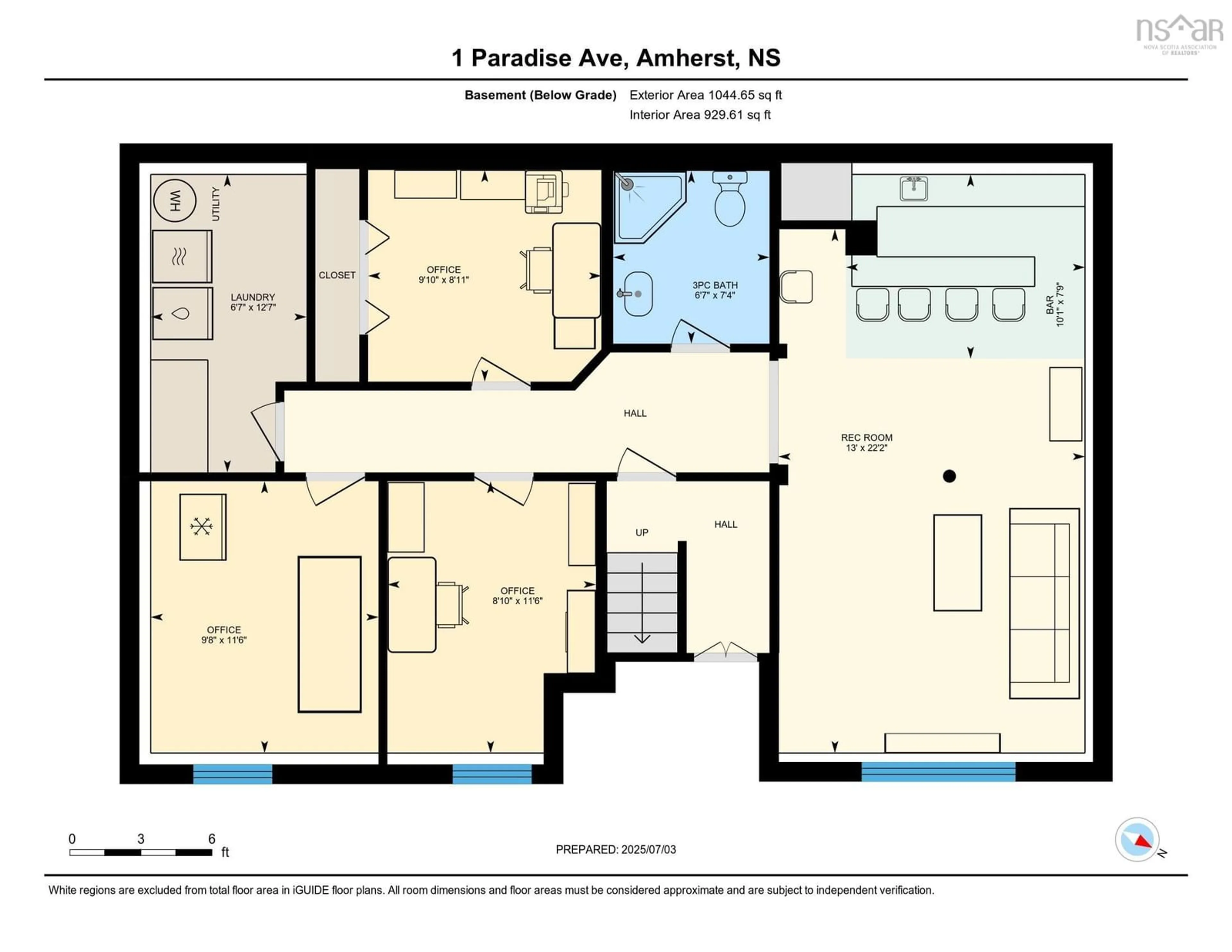 Floor plan for 1 Paradise Ave, Amherst Nova Scotia B4H 4W9