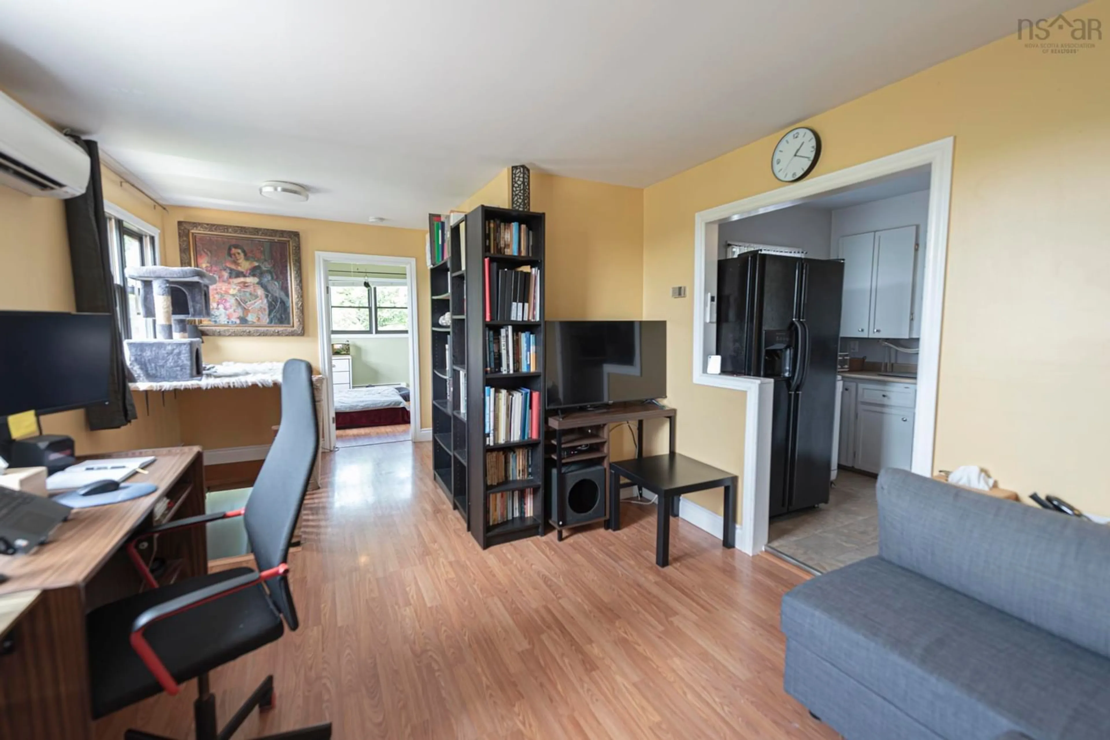 Living room with furniture, wood/laminate floor for 6791 Highway 4, Linacy Nova Scotia B2H 5C4