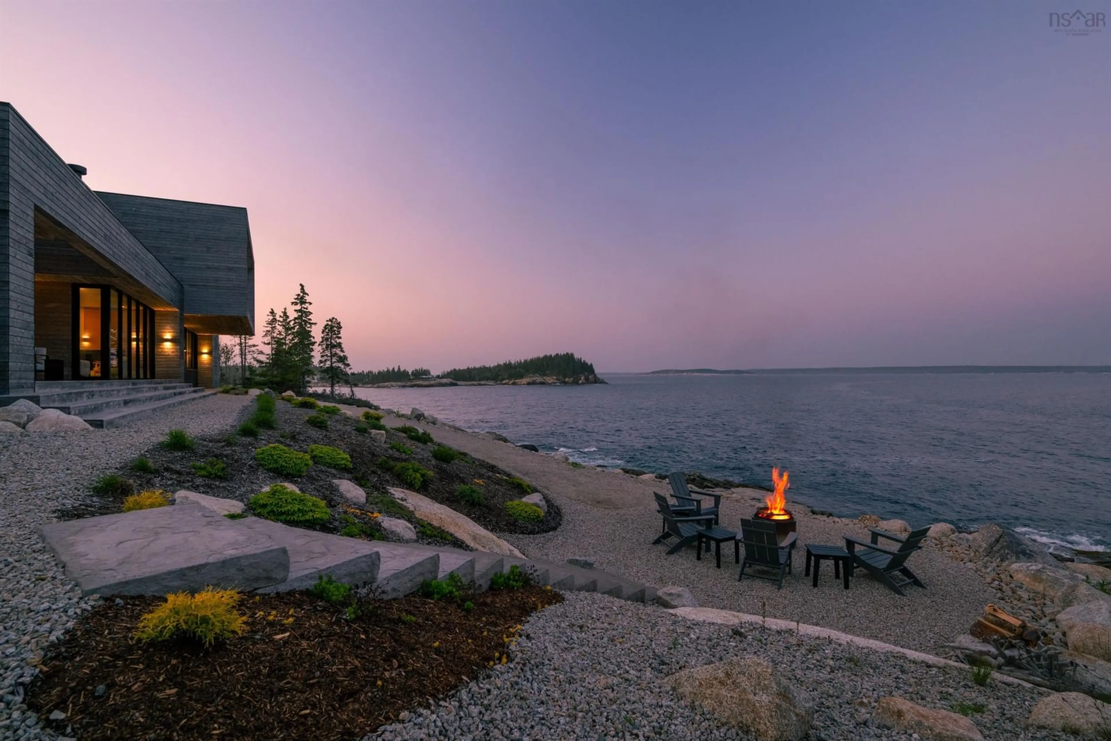 Patio, water/lake/river/ocean view for 38 Island Watch Run, Northwest Cove Nova Scotia B0J 1T0