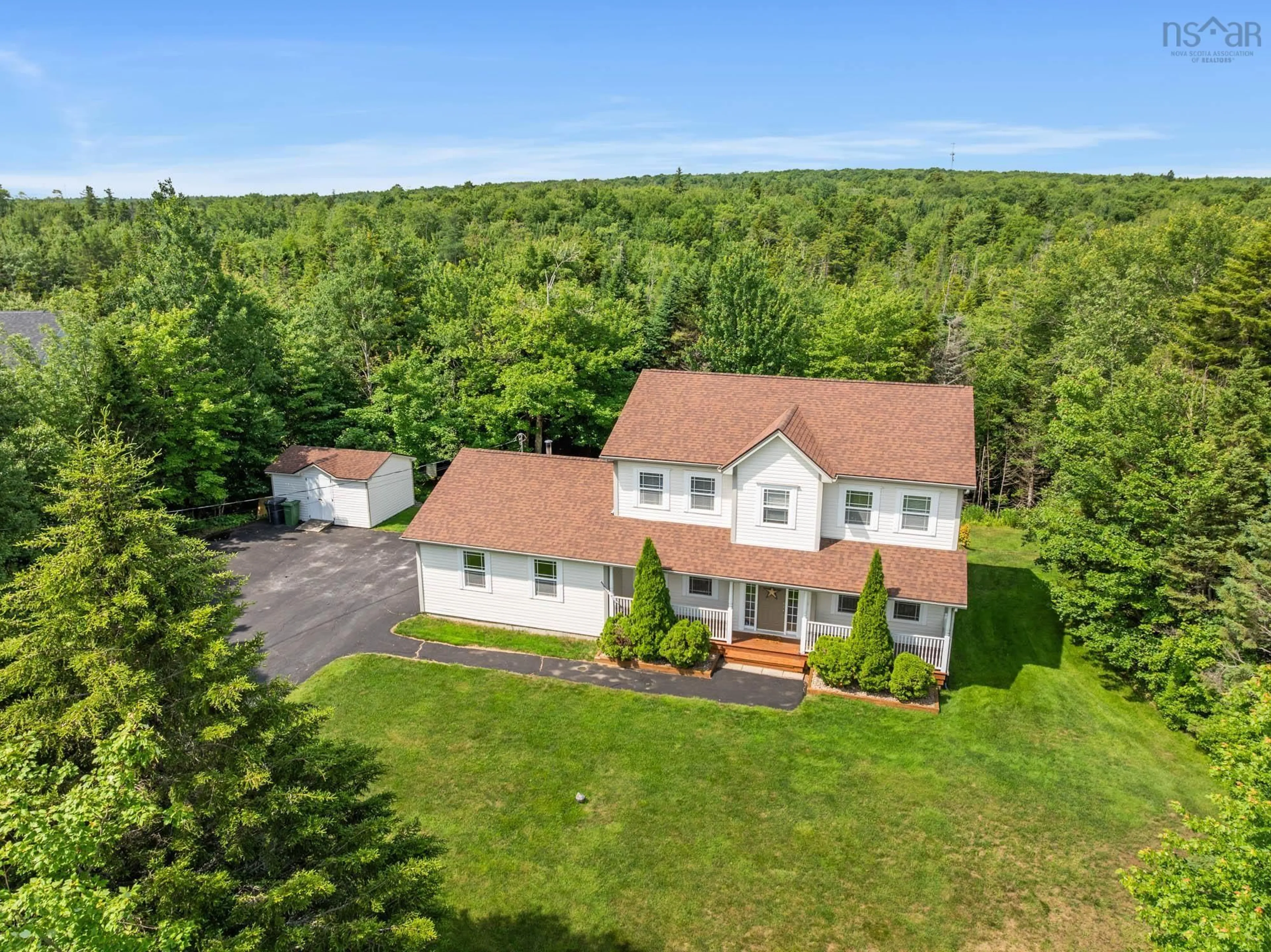 A pic from outside/outdoor area/front of a property/back of a property/a pic from drone, unknown for 149 Canongate Dr, Hammonds Plains Nova Scotia B4B 1V5