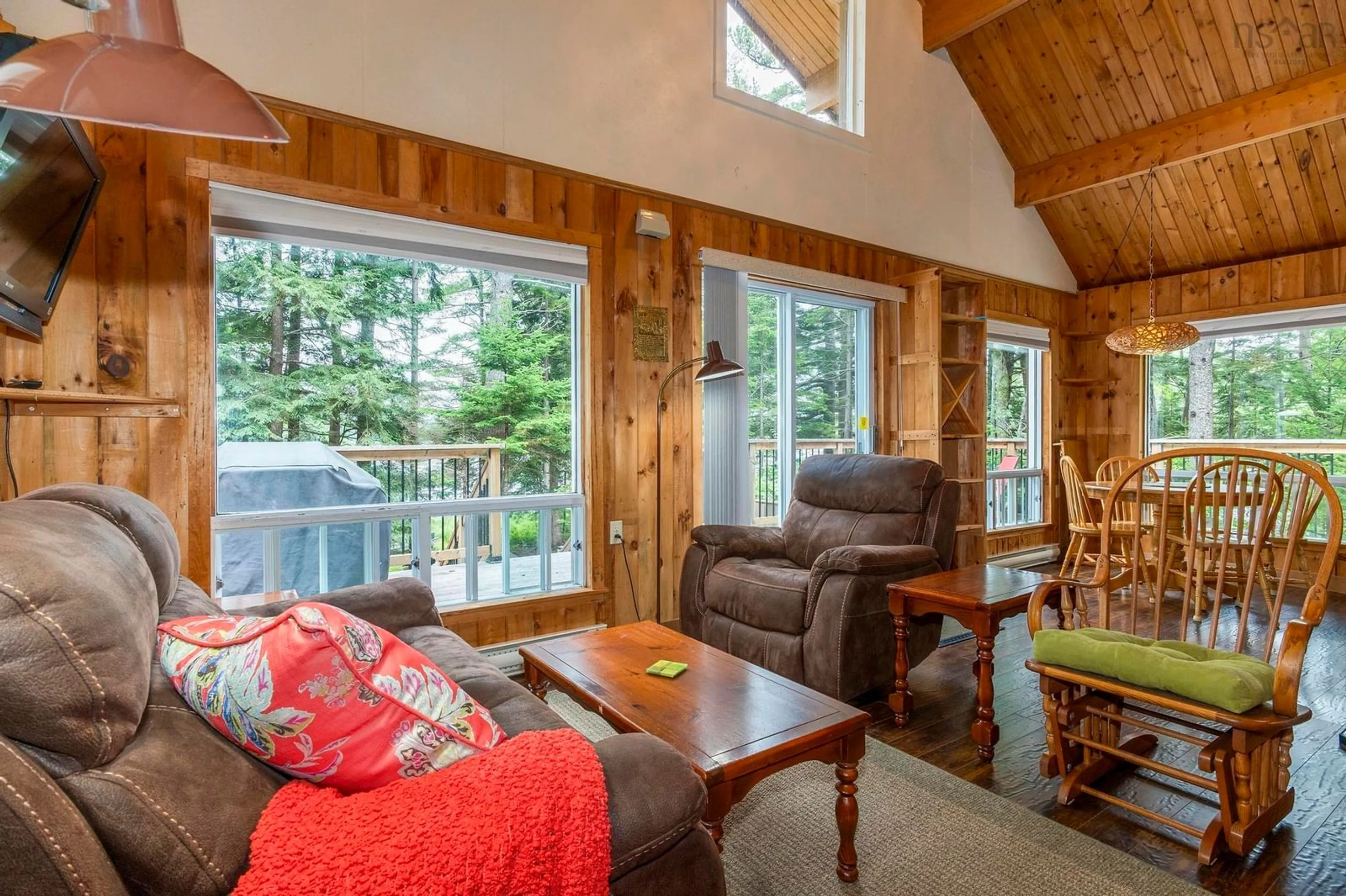 Living room with furniture, wood/laminate floor for 170 Tri Lake Dr, Labelle Nova Scotia B0T 1E0