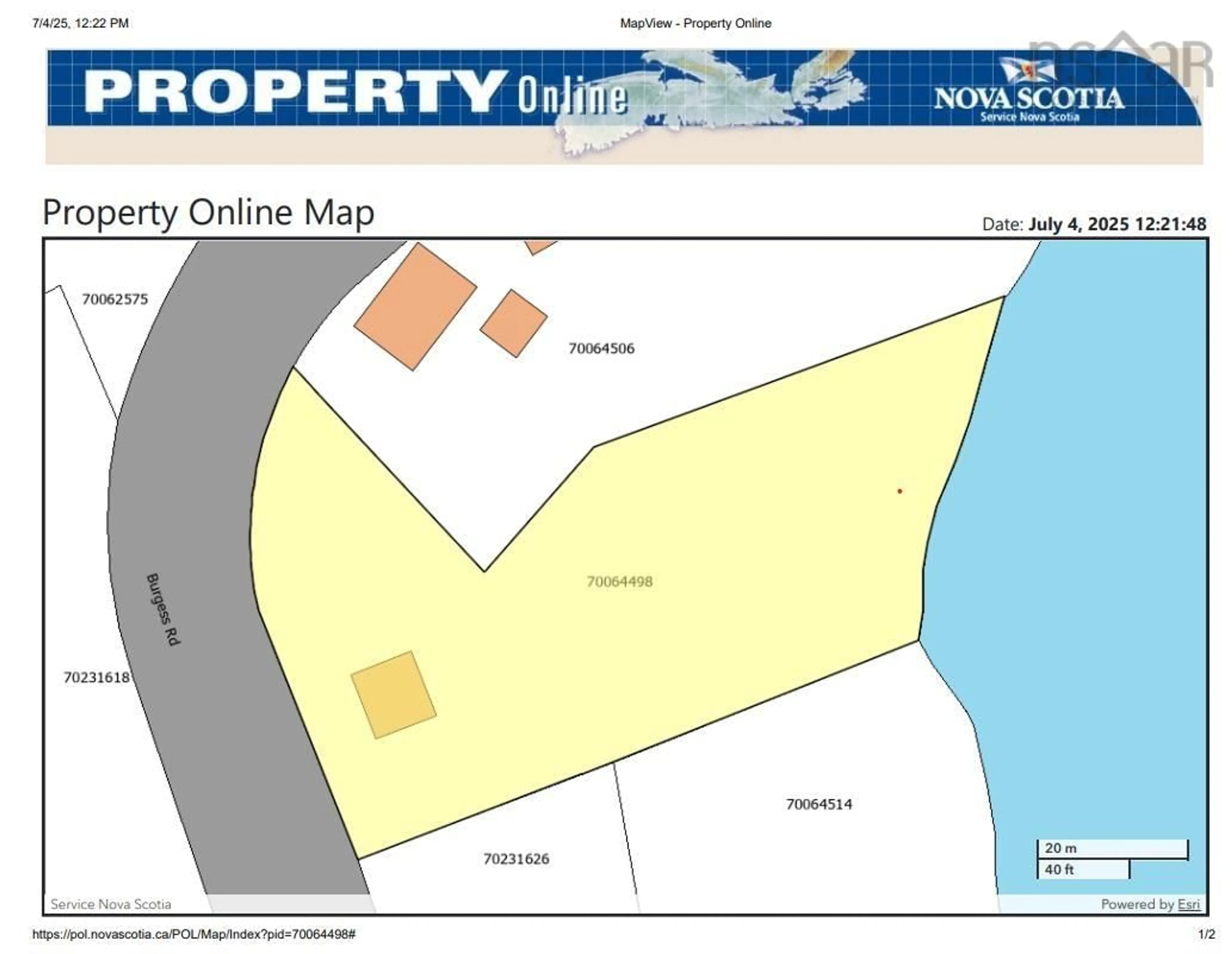 Picture of a map for 144 Burgess Rd, South West Port Mouton Nova Scotia B0T 1T0