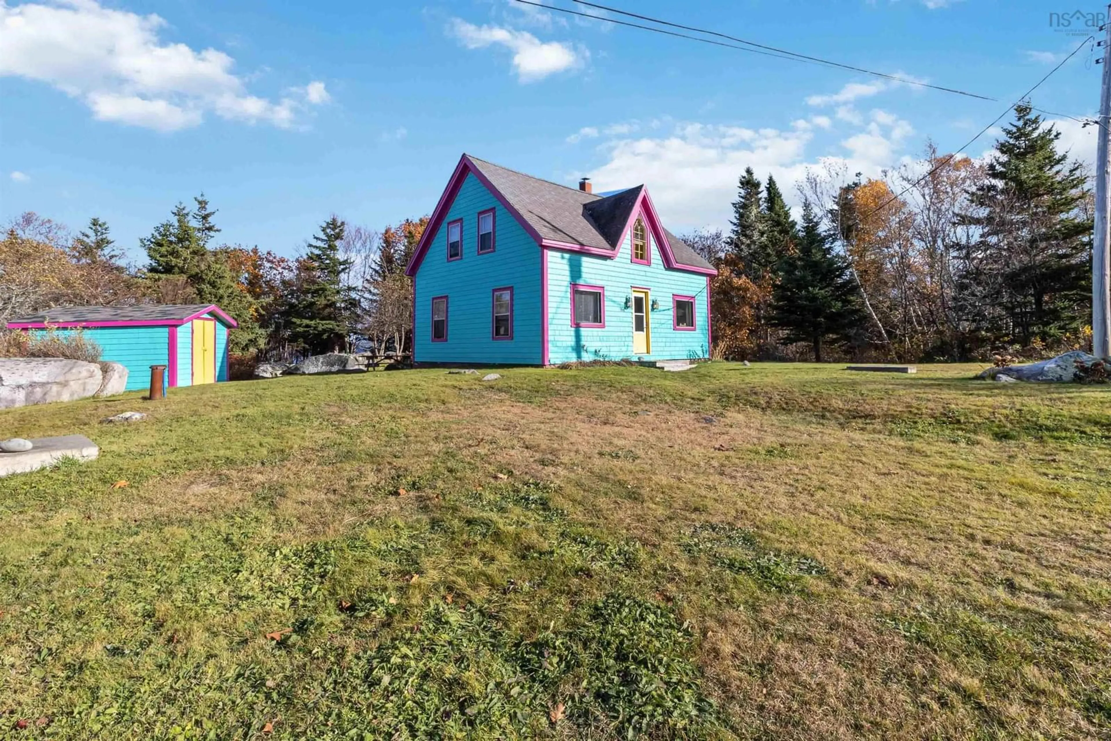 A pic from outside/outdoor area/front of a property/back of a property/a pic from drone, building for 144 Burgess Rd, South West Port Mouton Nova Scotia B0T 1T0