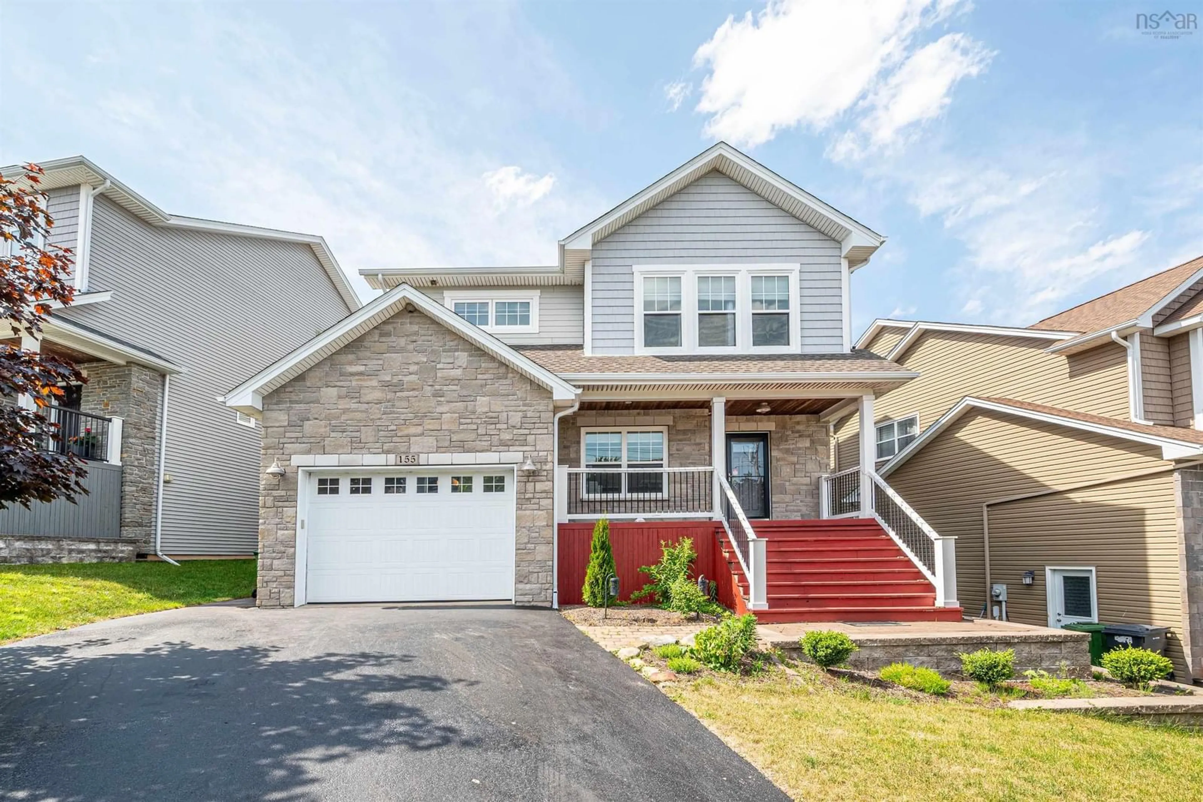Home with vinyl exterior material, street for 155 Hollyhock Way, Bedford Nova Scotia B4B 0L5