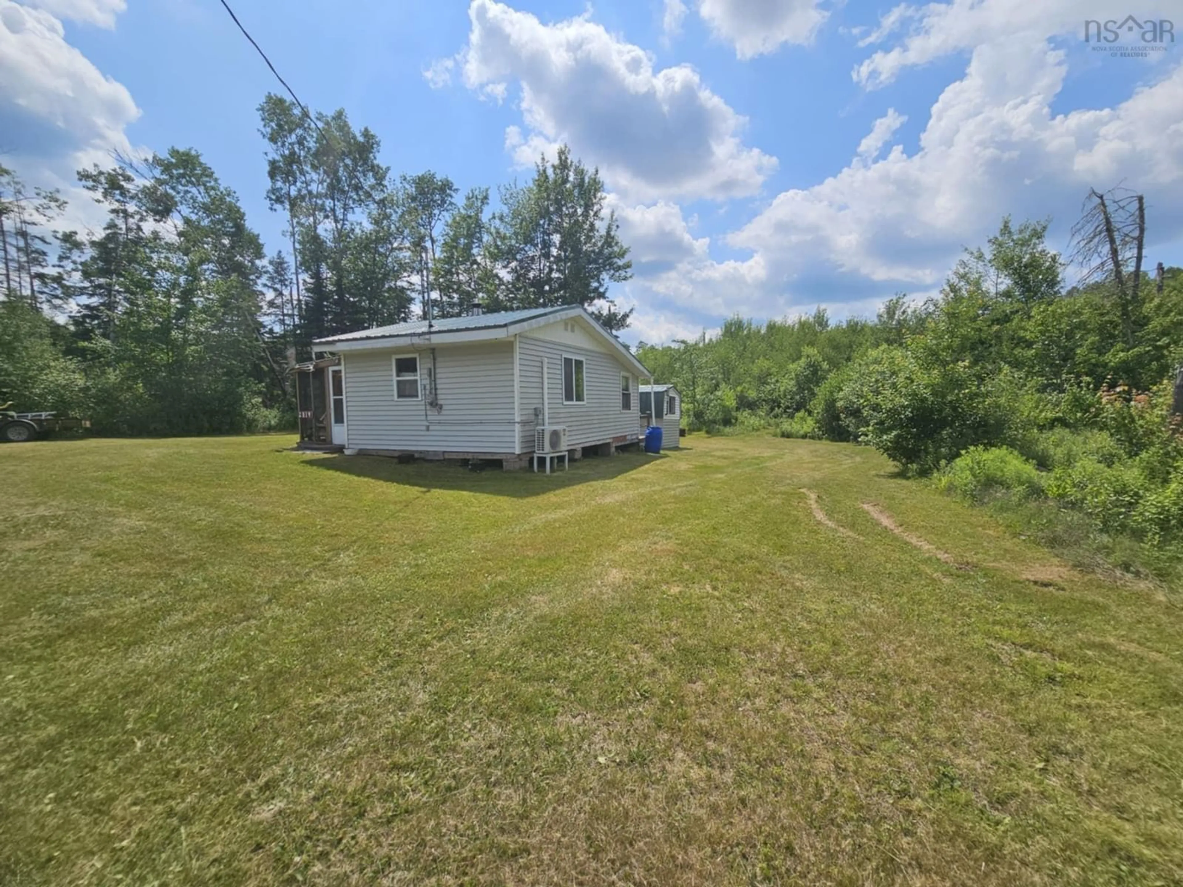 A pic from outside/outdoor area/front of a property/back of a property/a pic from drone, water/lake/river/ocean view for 2319 Hunter Rd, West Wentworth Nova Scotia B0M 1G0