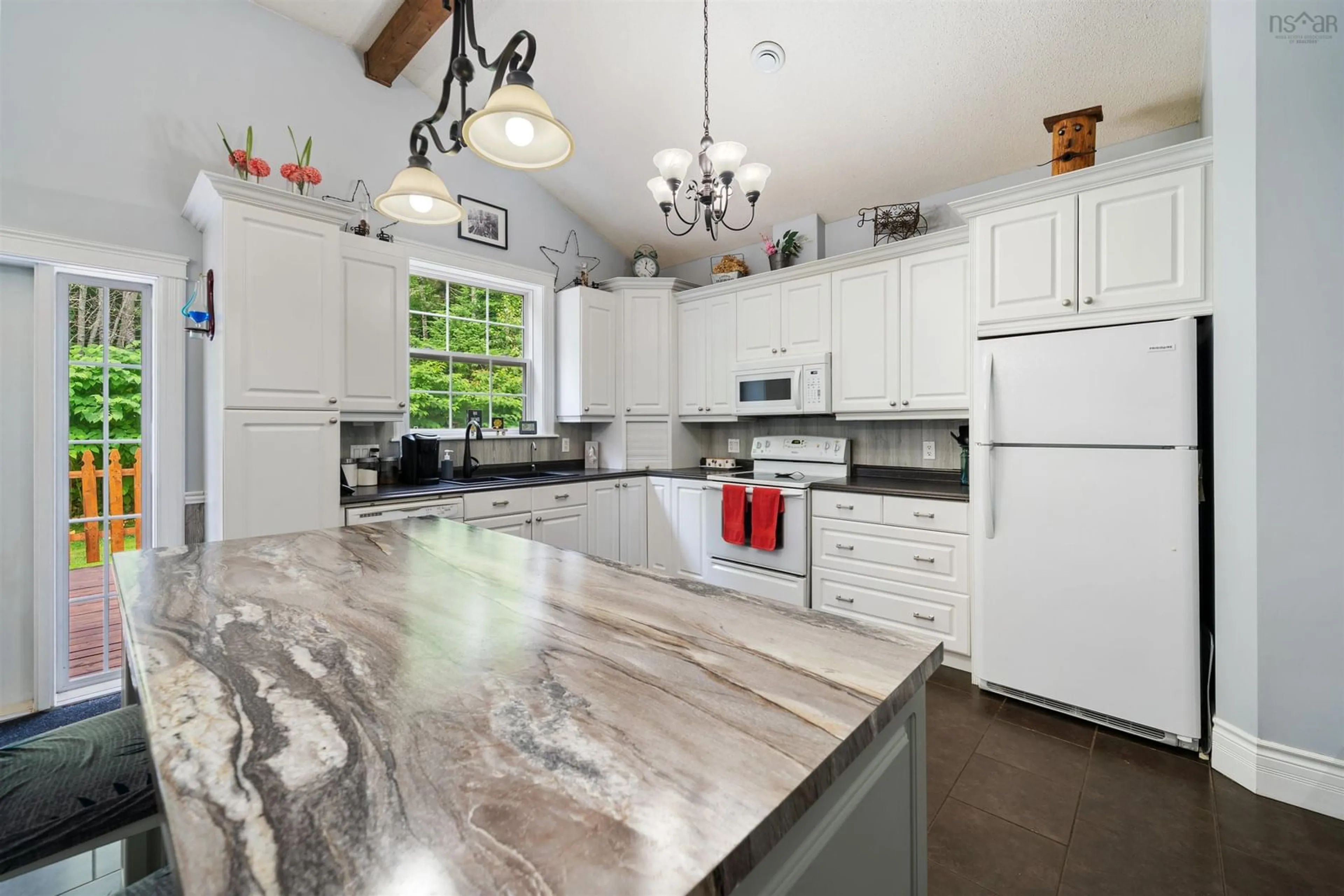 Open concept kitchen, ceramic/tile floor for 788 Stewiacke River Park Rd, MacKay Siding Nova Scotia B0N 2J0