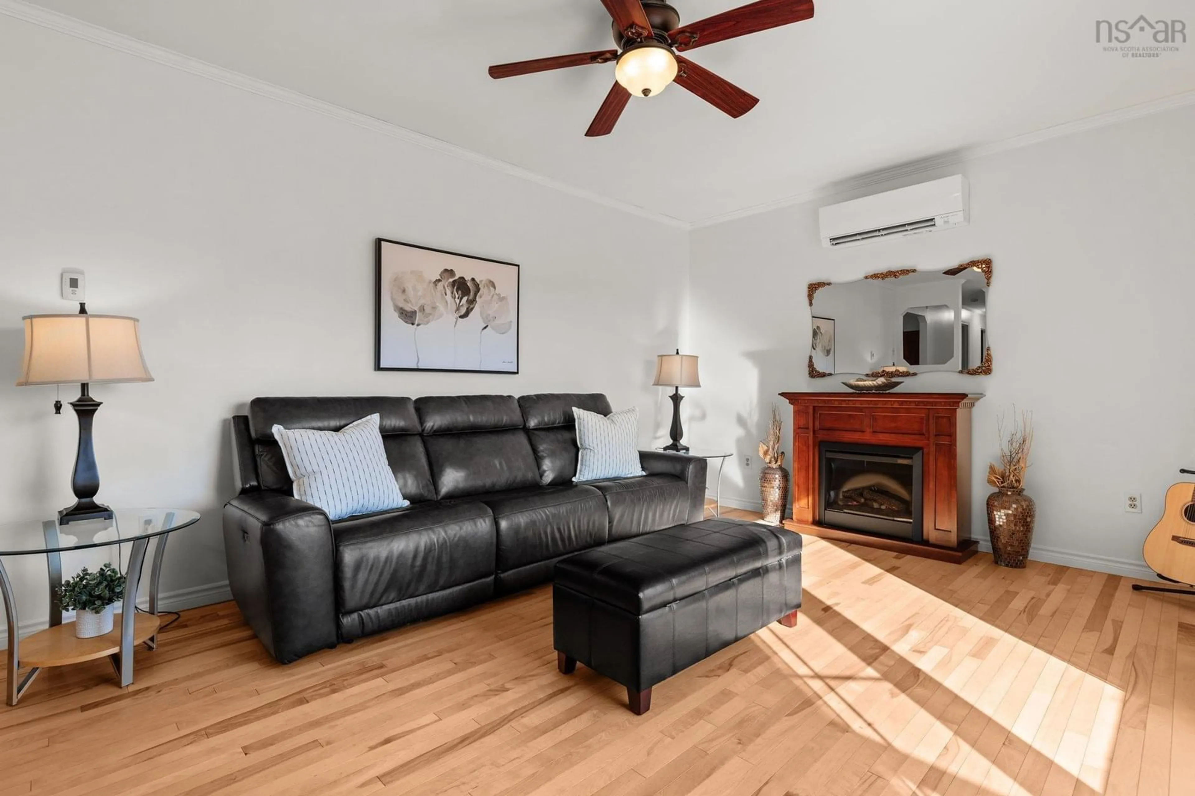 Living room with furniture, wood/laminate floor for 30 Shady Vista Dr, Hatchet Lake Nova Scotia B3T 1V4