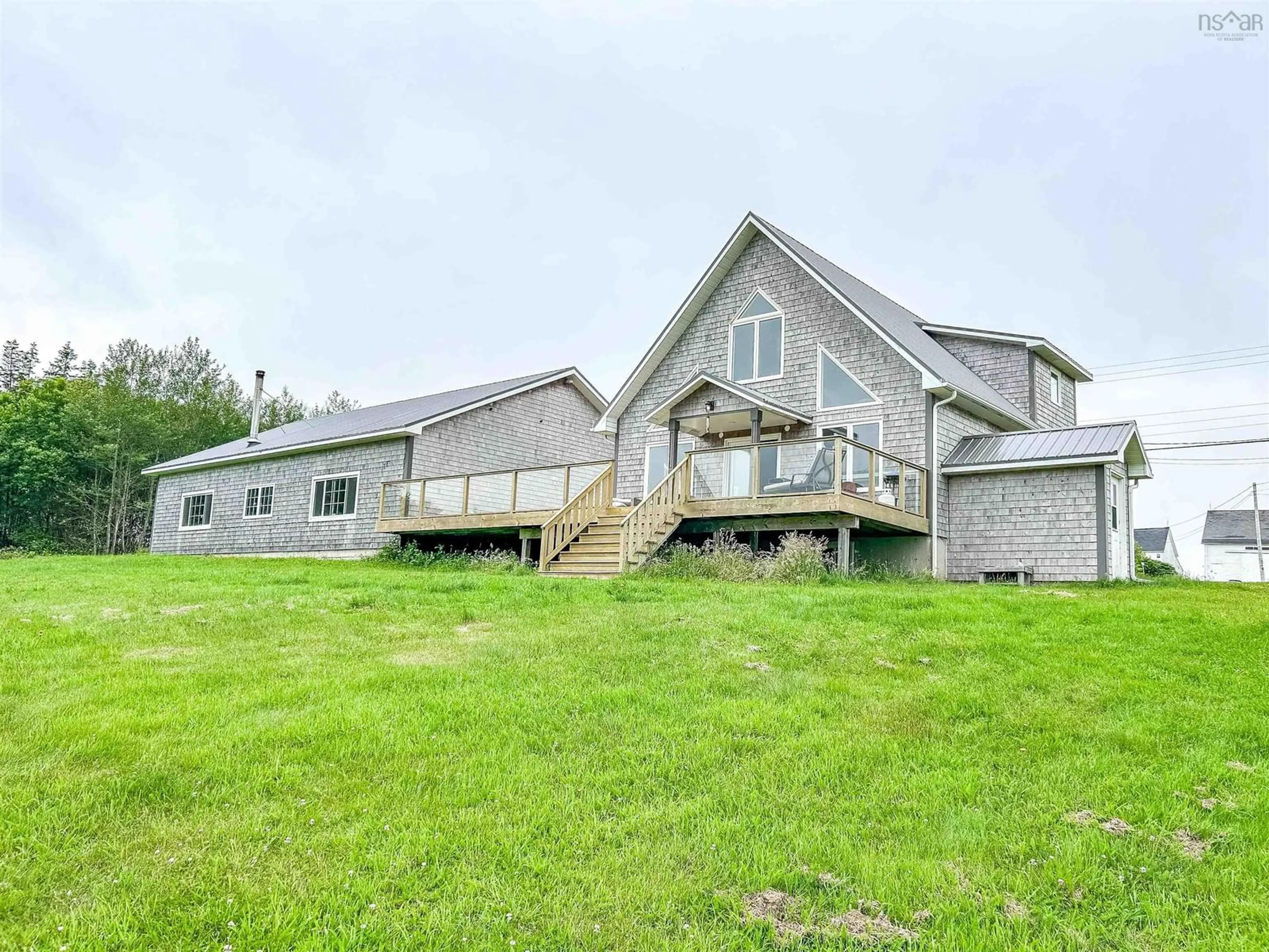 A pic from outside/outdoor area/front of a property/back of a property/a pic from drone, water/lake/river/ocean view for 543 Chebogue Rd, Central Chebogue Nova Scotia B5A 5G1
