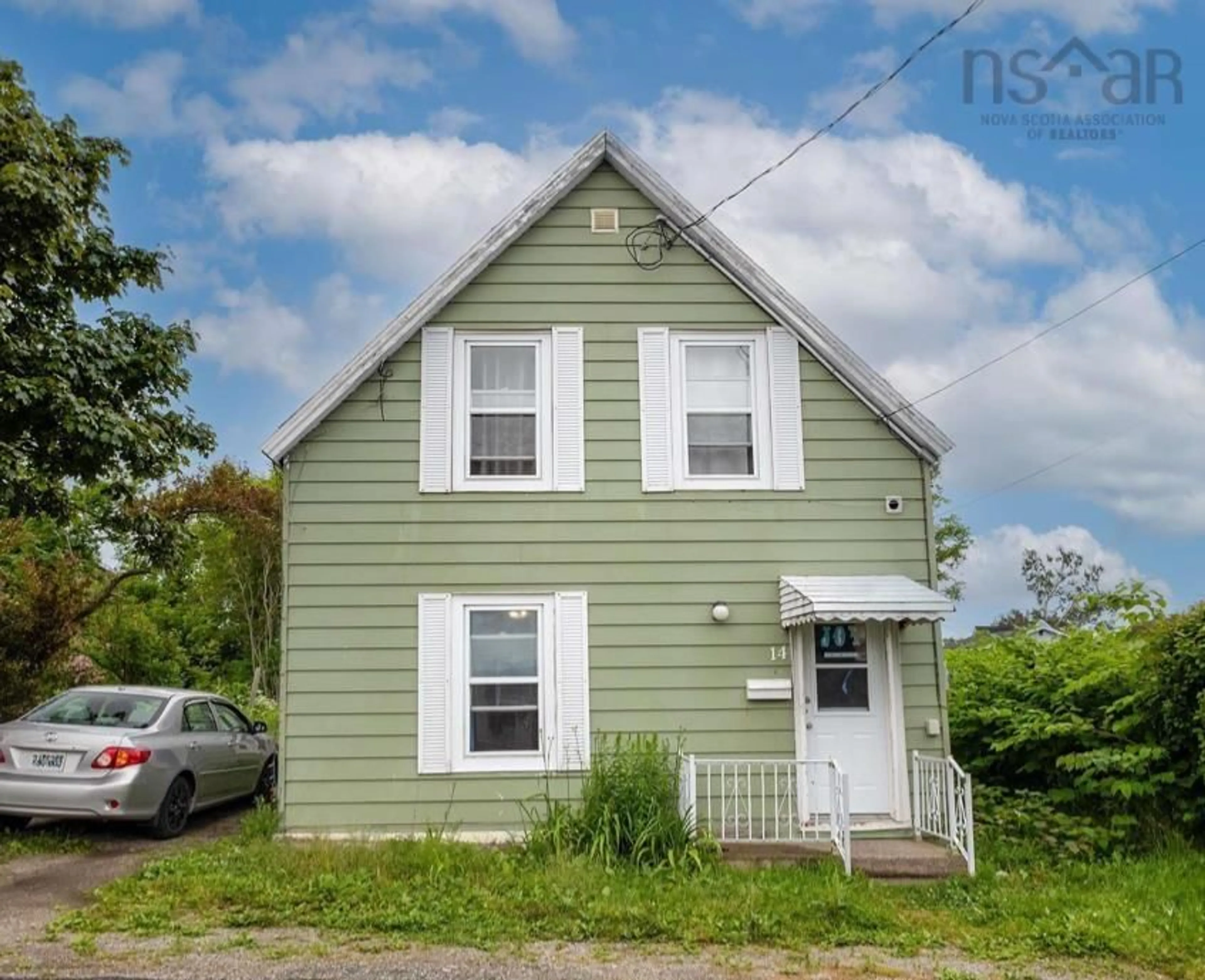 Home with vinyl exterior material, street for 14 Mcdougall St, Glace Bay Nova Scotia B1A 3E7