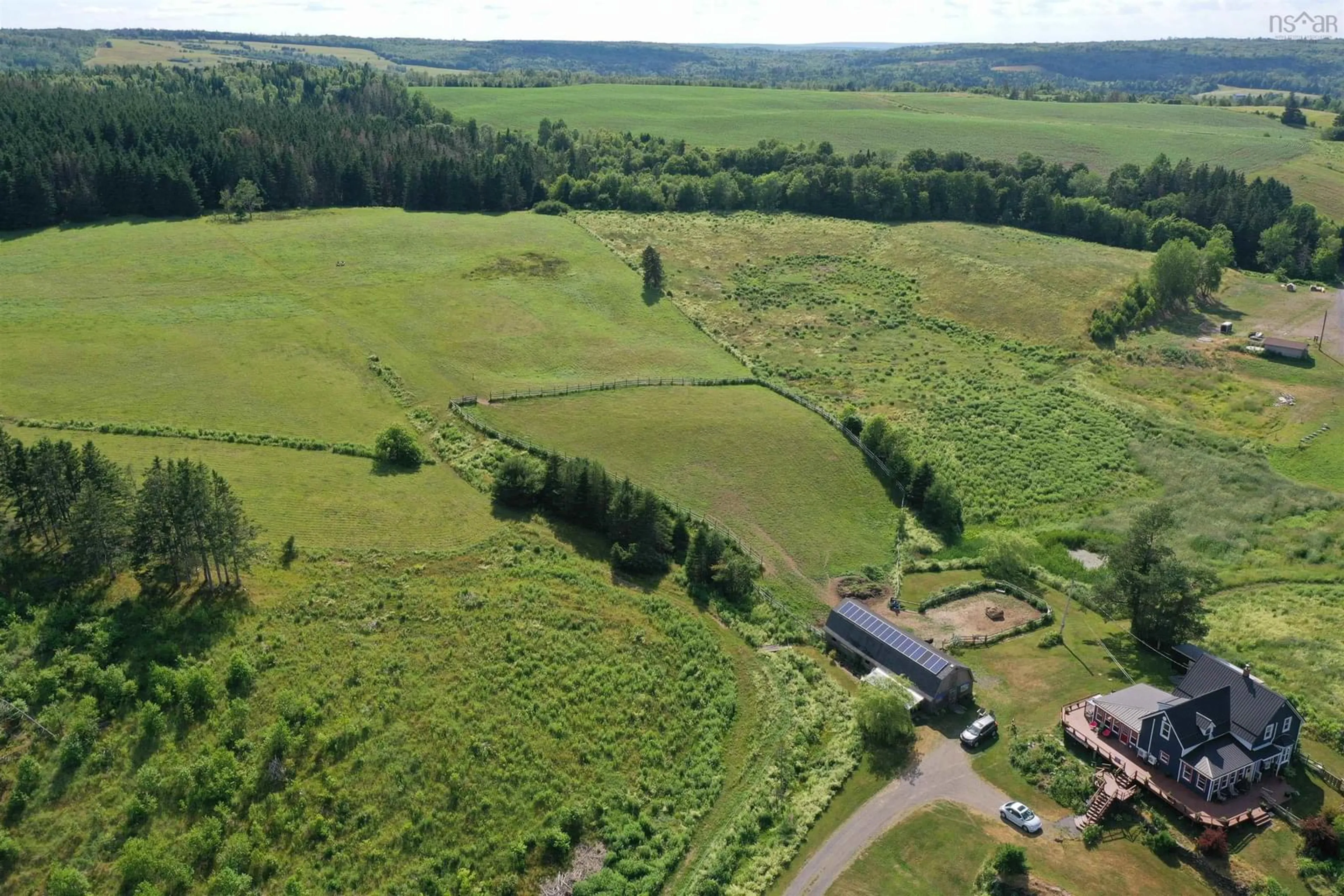 A pic from outside/outdoor area/front of a property/back of a property/a pic from drone, unknown for 3925 East River West Side Rd, Bridgeville Nova Scotia B0K 1B0