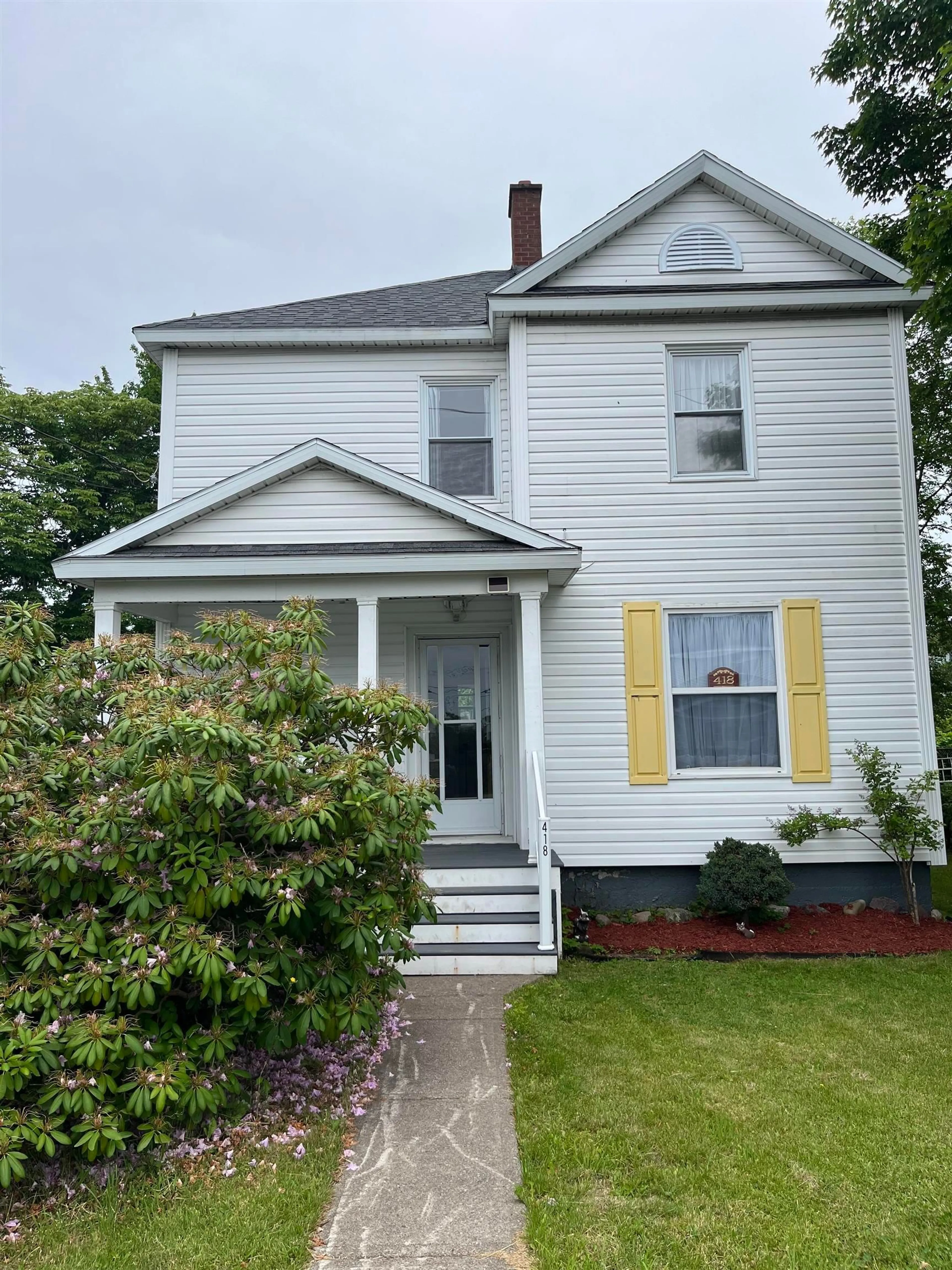 Home with vinyl exterior material, street for 418 Whitney Ave, Sydney Nova Scotia B1P 5A7