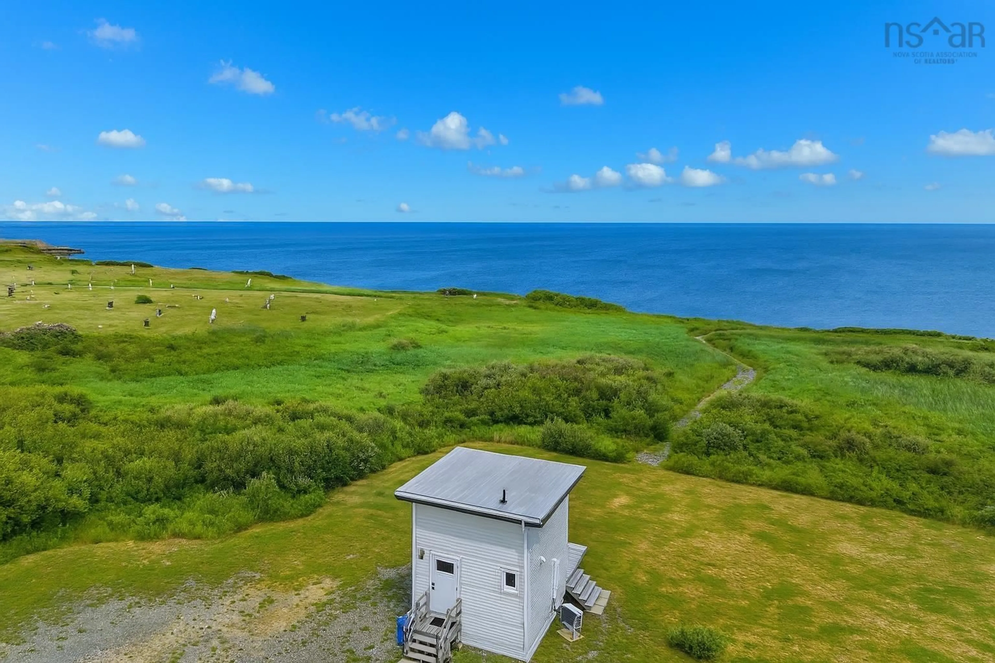 A pic from outside/outdoor area/front of a property/back of a property/a pic from drone, water/lake/river/ocean view for 132 Ocean Ave, Dominion Nova Scotia B1G 1R3