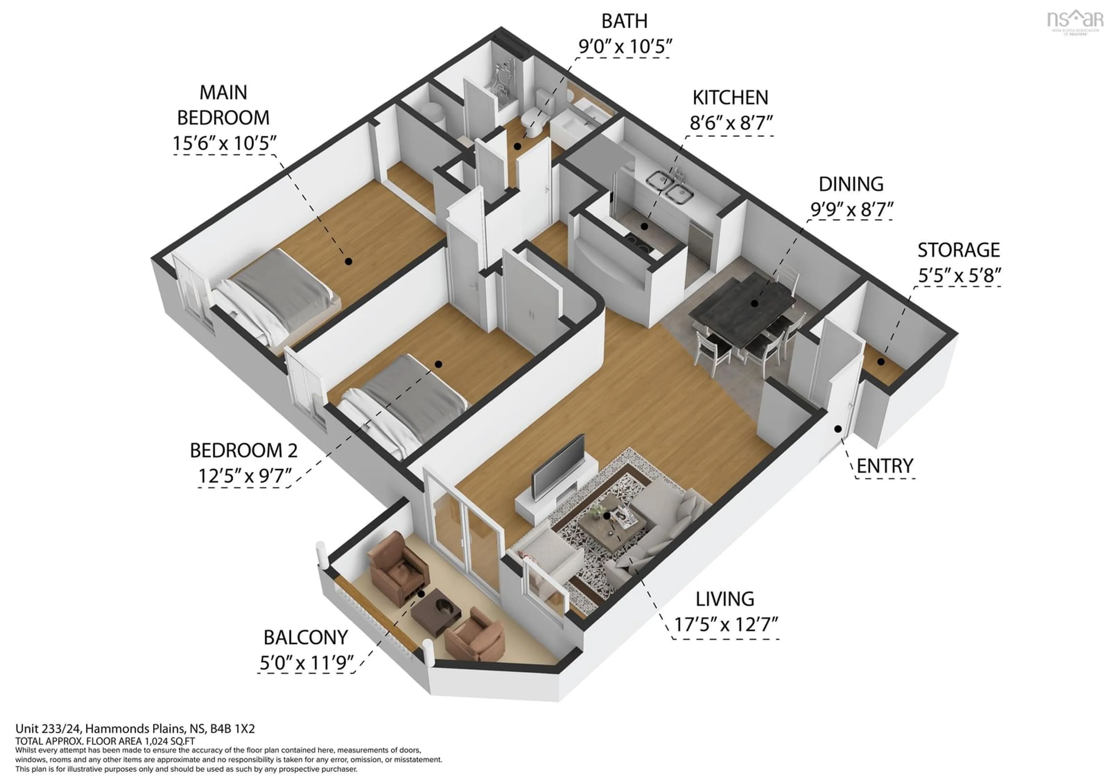 Floor plan for 24 Hammonds Plains Rd #233, Bedford Nova Scotia B4A 3P3
