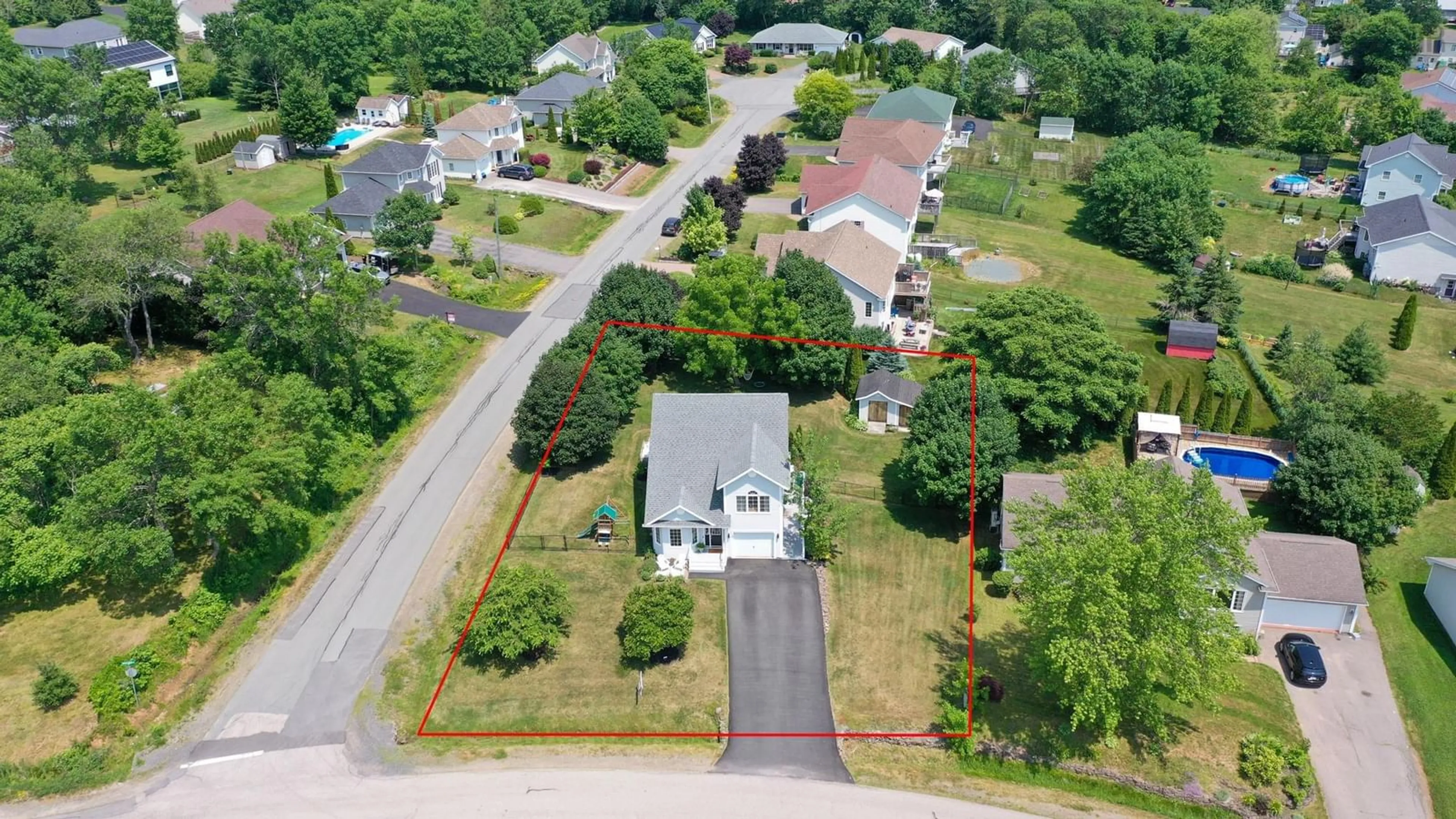 A pic from outside/outdoor area/front of a property/back of a property/a pic from drone, street for 148 Eagle Creek Rd, North Kentville Nova Scotia B4N 5J4
