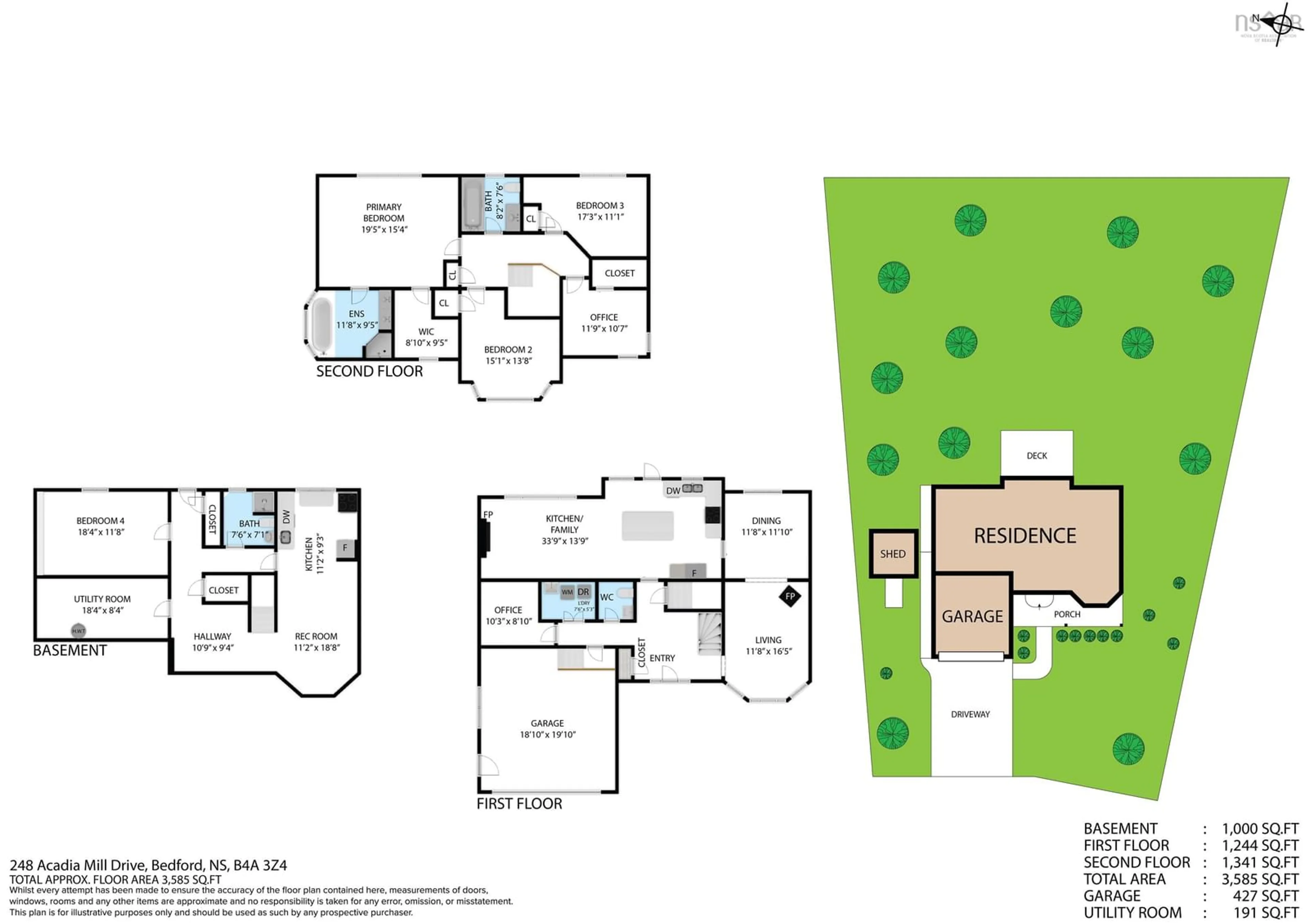 Floor plan for 248 Acadia Mill Dr, Bedford Nova Scotia B4A 3Z4