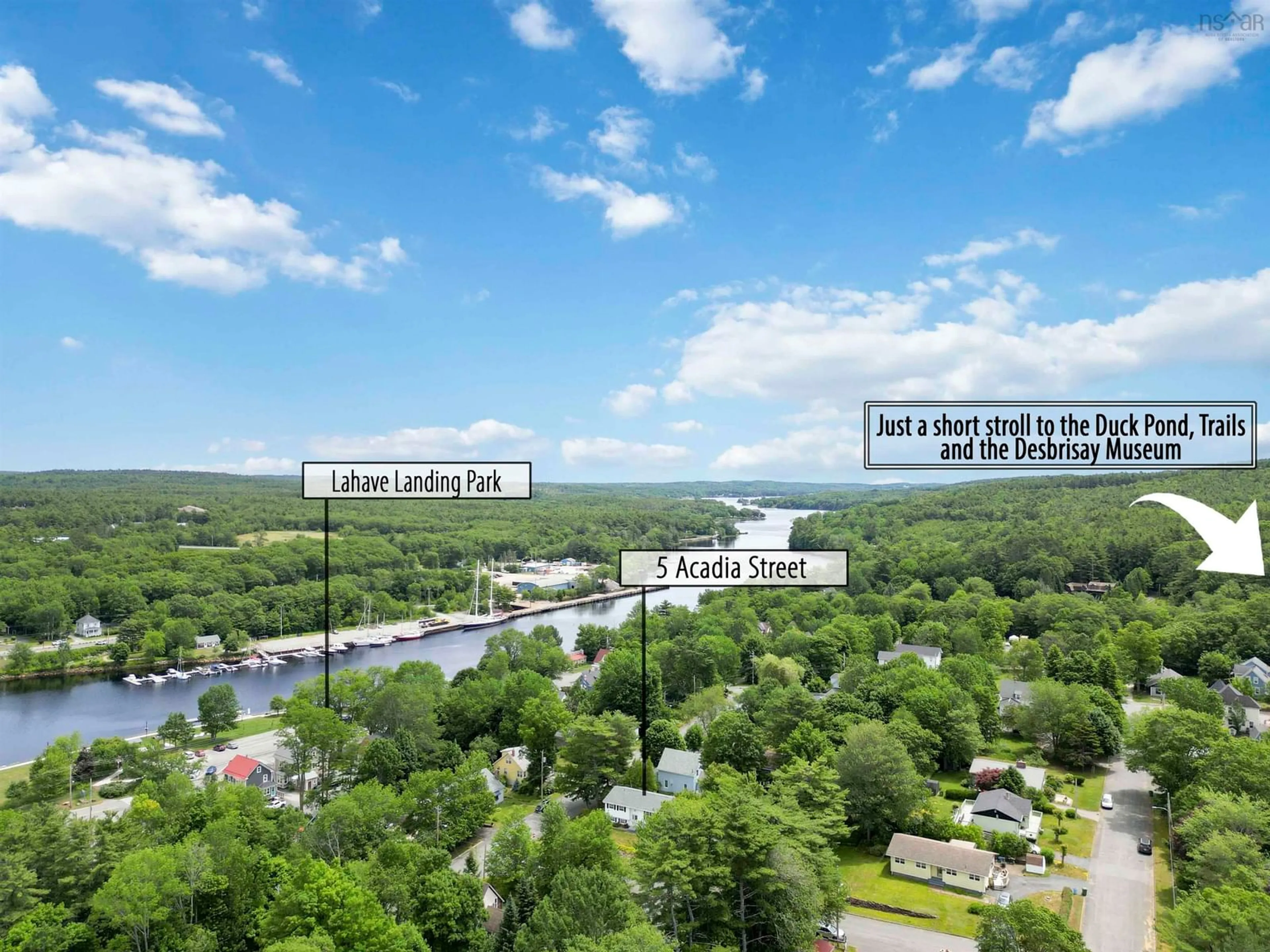 A pic from outside/outdoor area/front of a property/back of a property/a pic from drone, unknown for 5 Acadia St, Bridgewater Nova Scotia B4V 2A9