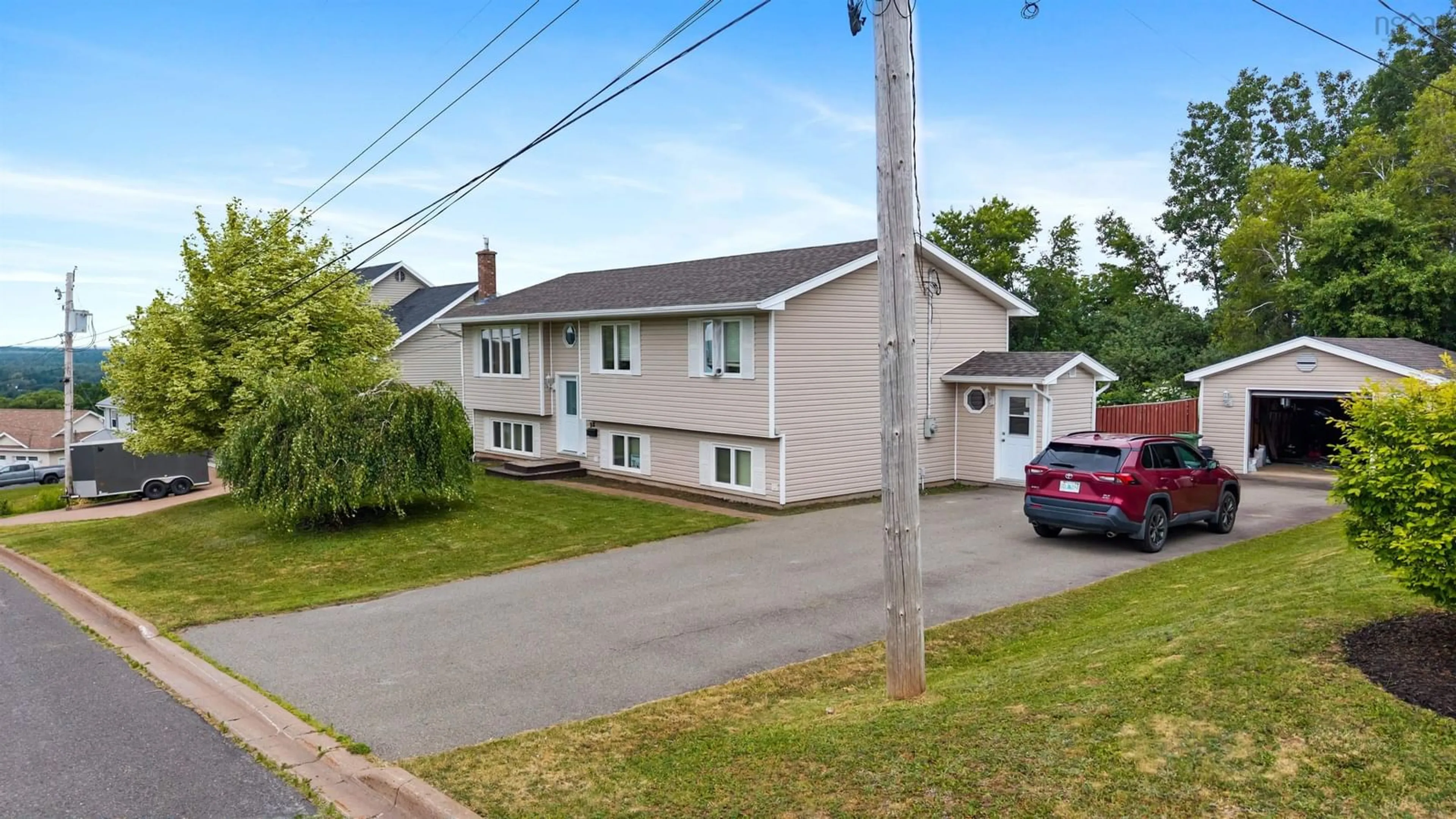A pic from outside/outdoor area/front of a property/back of a property/a pic from drone, street for 98 Sierra Dr, New Glasgow Nova Scotia B2H 6A2