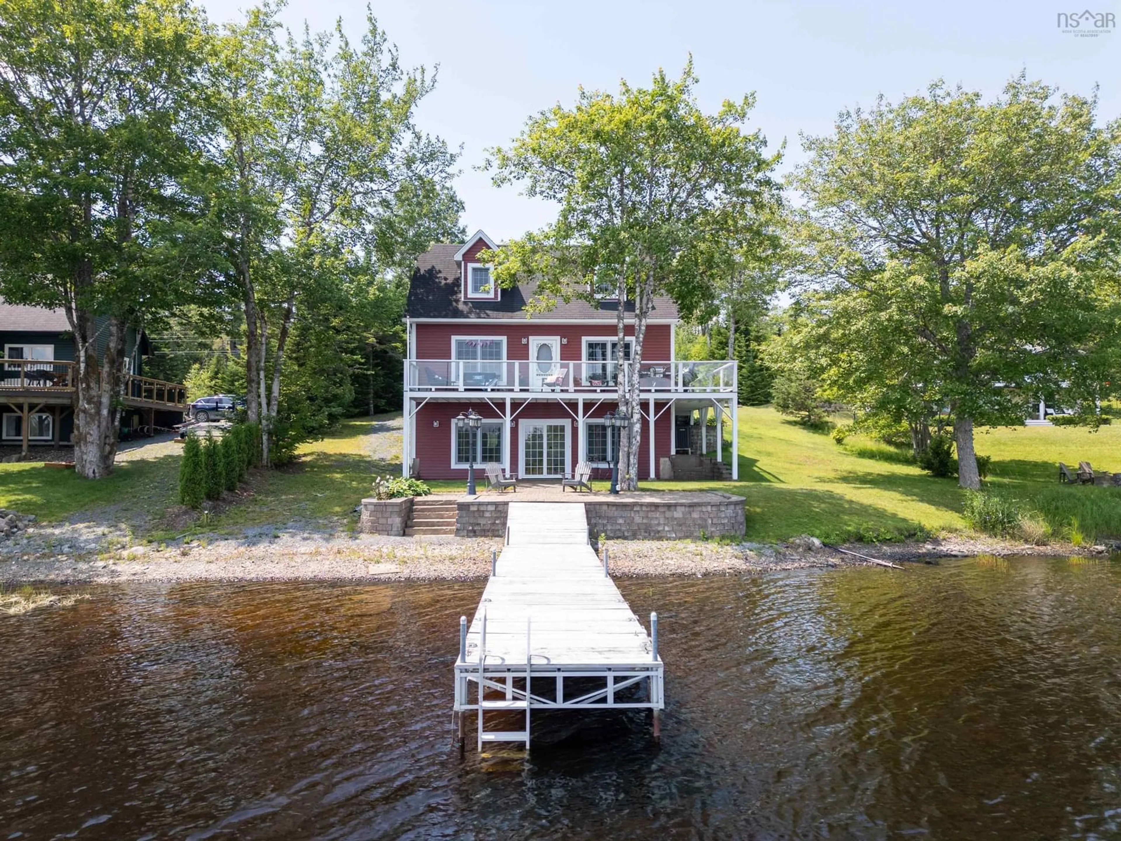 A pic from outside/outdoor area/front of a property/back of a property/a pic from drone, water/lake/river/ocean view for 63 Cockscomb Lake Dr, Mount Uniacke Nova Scotia B0N 1Z0