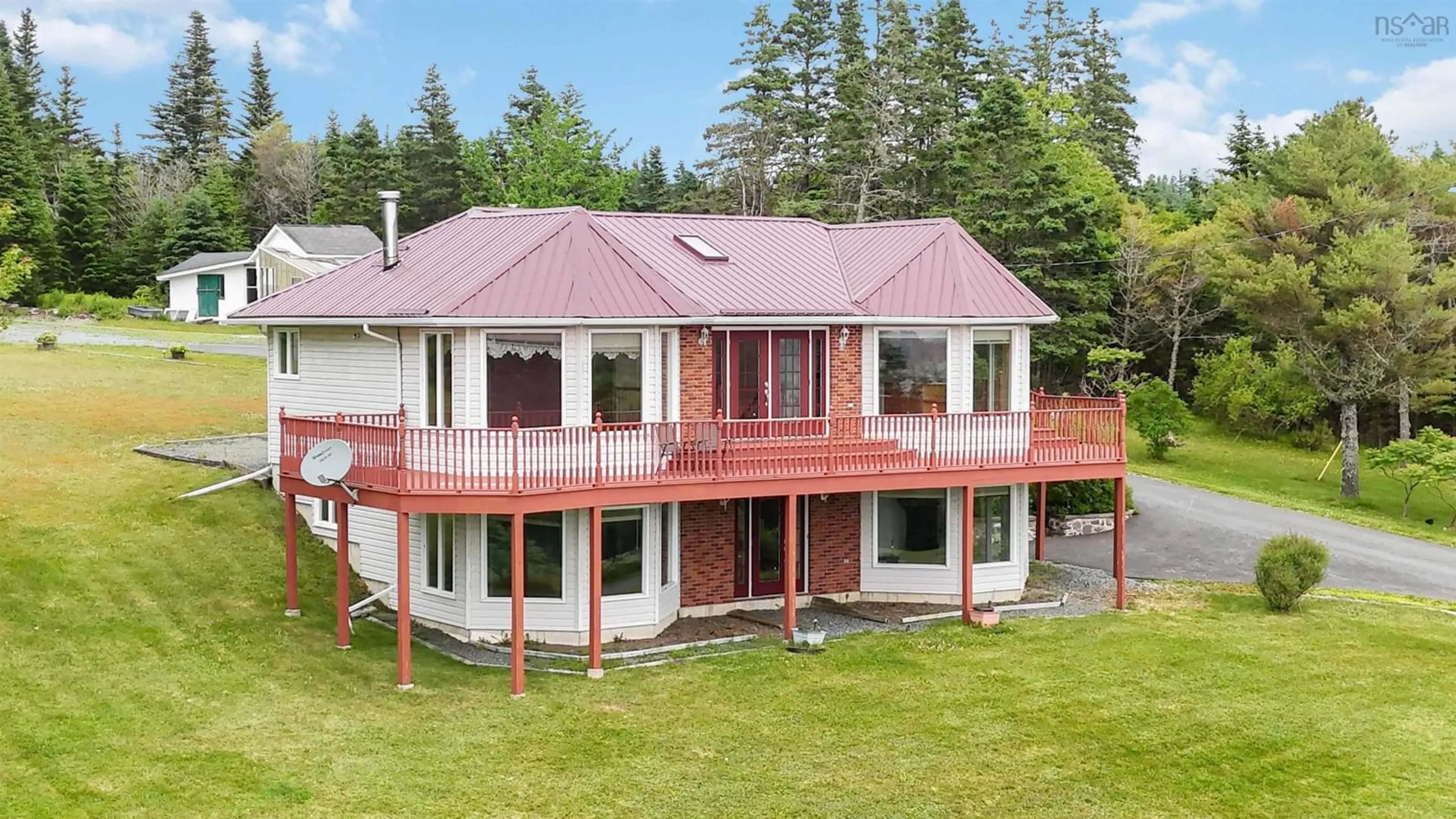A pic from outside/outdoor area/front of a property/back of a property/a pic from drone, building for 16353 Highway 7, Pleasant Harbour Nova Scotia B0J 3J0