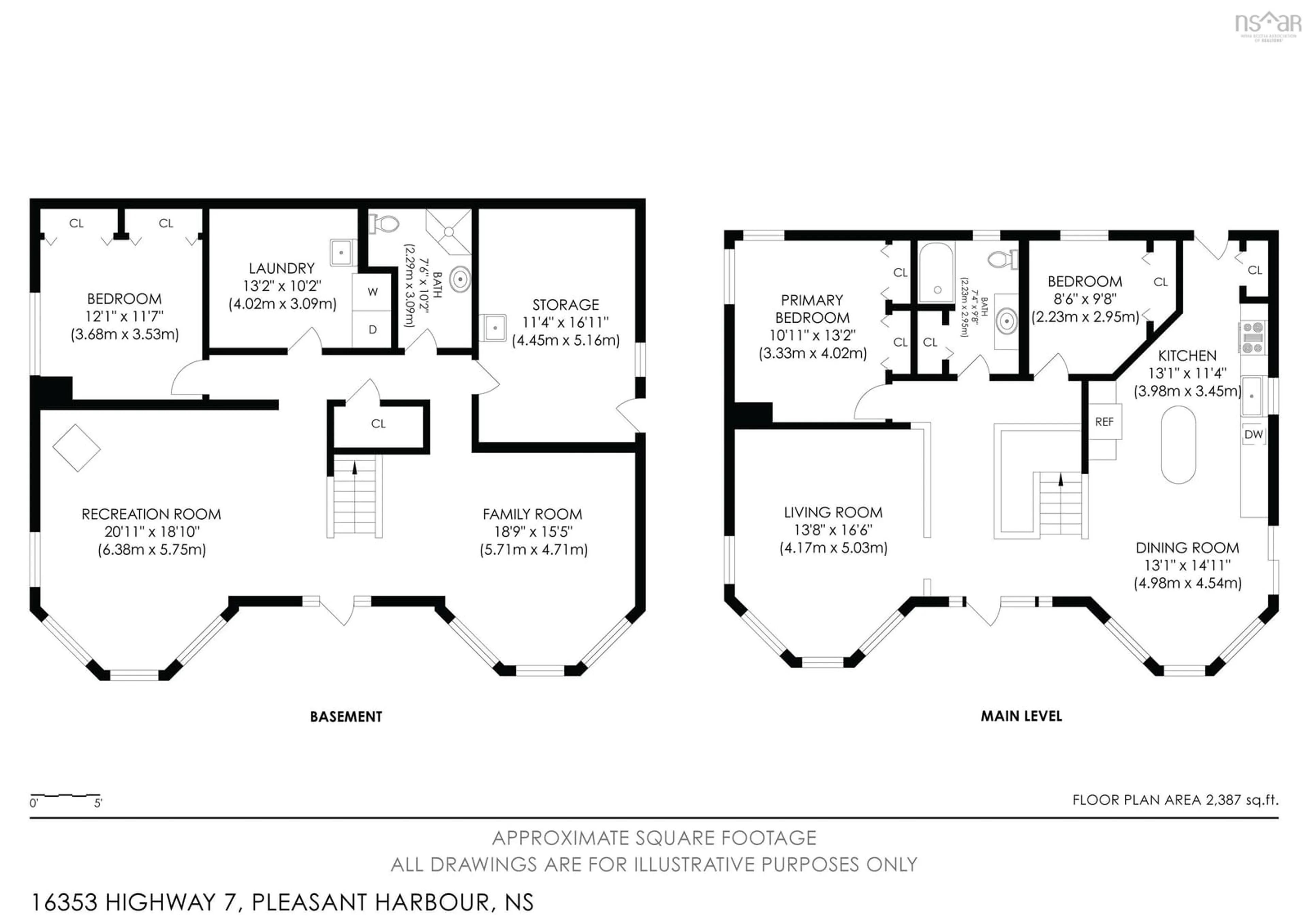 Floor plan for 16353 Highway 7, Pleasant Harbour Nova Scotia B0J 3J0