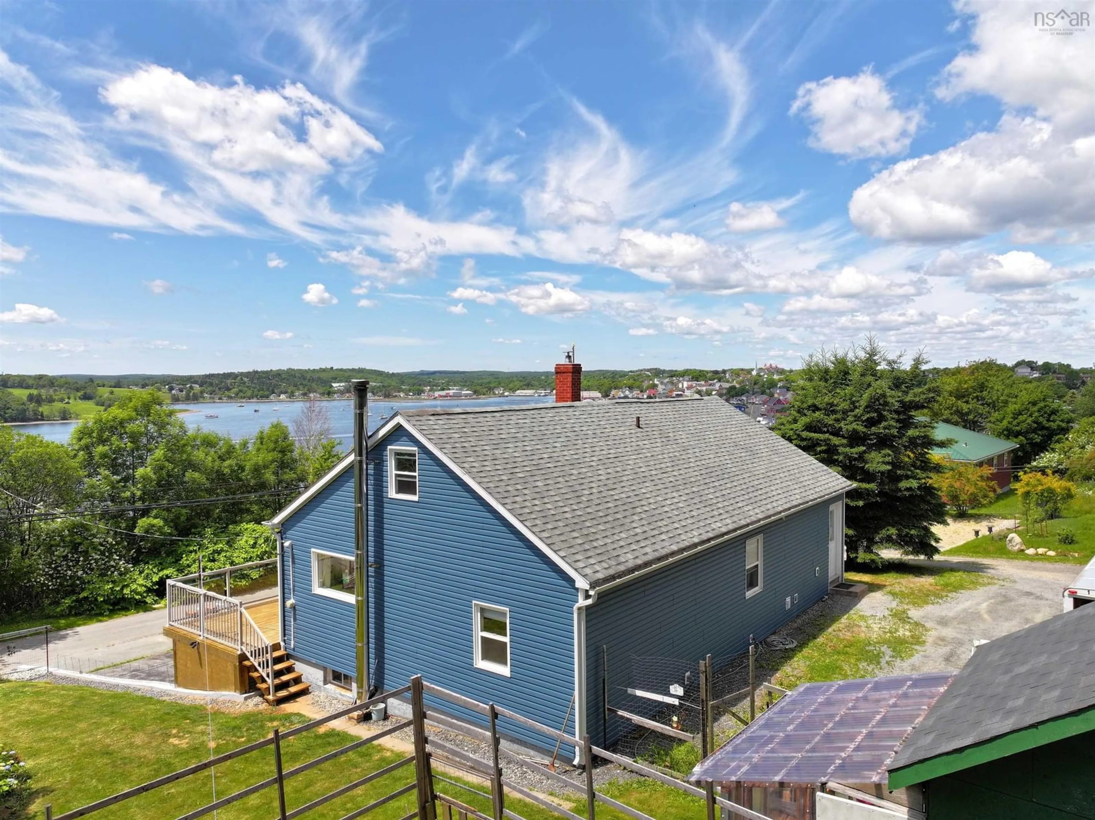A pic from outside/outdoor area/front of a property/back of a property/a pic from drone, water/lake/river/ocean view for 61 Hospital Rd, Garden Lots Nova Scotia B0J 2C0