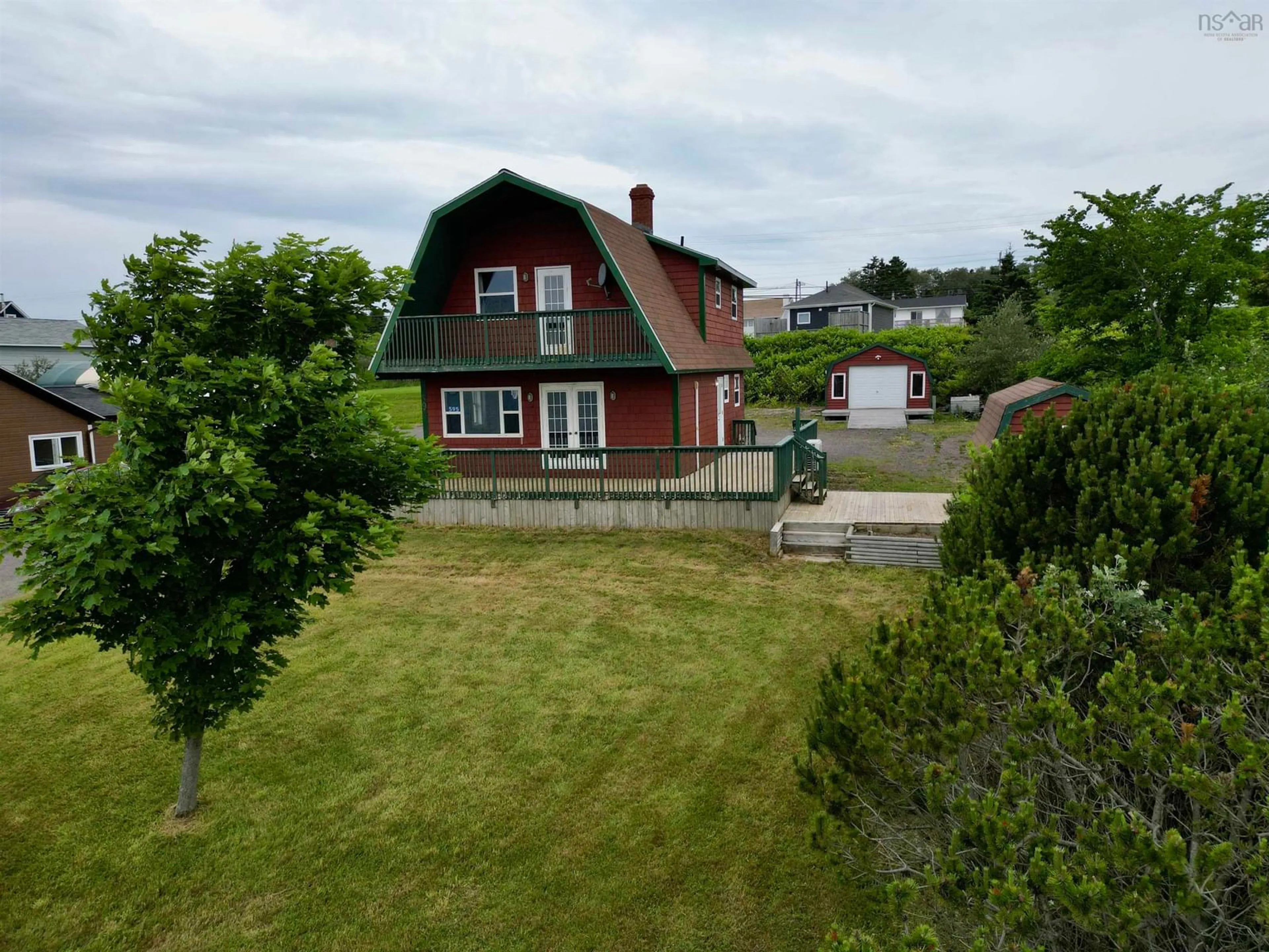 A pic from outside/outdoor area/front of a property/back of a property/a pic from drone, street for 595 Veterans Memorial Drive, Arichat Nova Scotia B0E 1A0