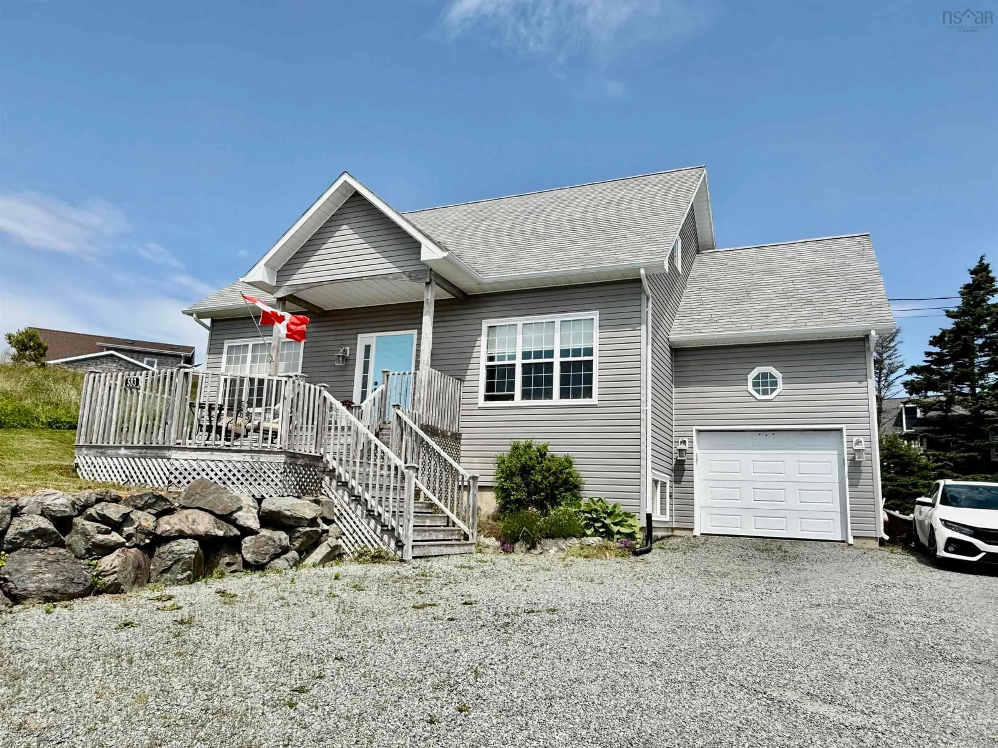 Home with vinyl exterior material, water/lake/river/ocean view for 583 Veterans Memorial Dr, Arichat Nova Scotia B0E 1A0