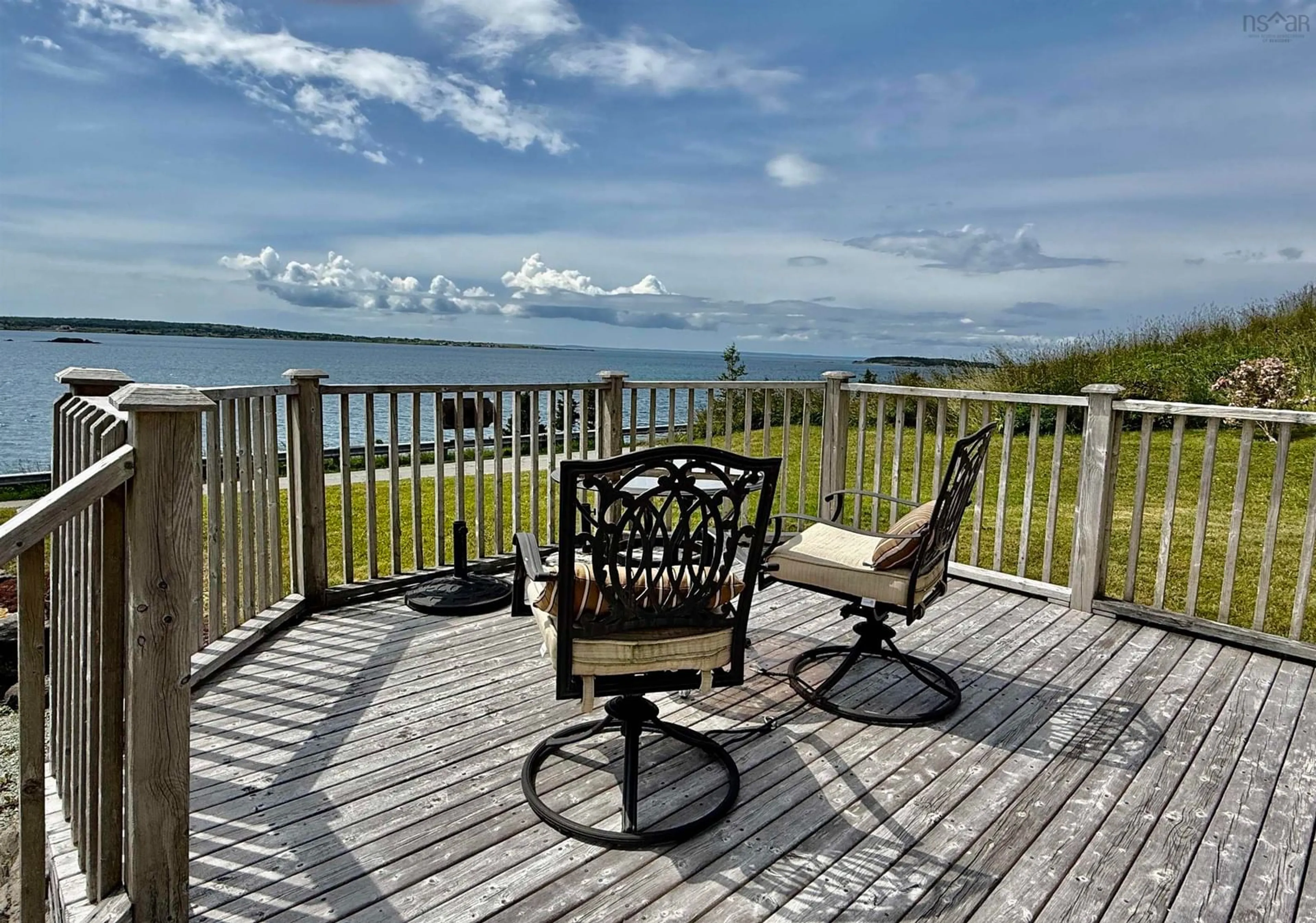 Patio, water/lake/river/ocean view for 583 Veterans Memorial Dr, Arichat Nova Scotia B0E 1A0