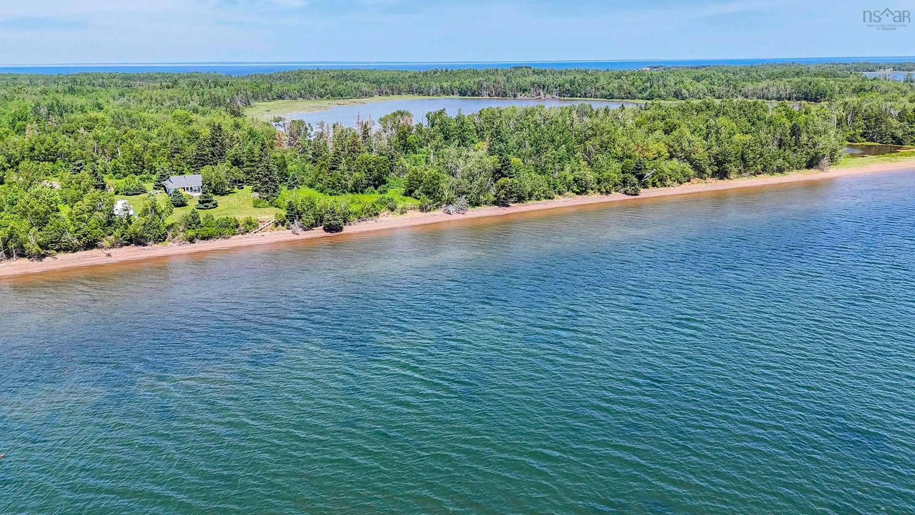 A pic from outside/outdoor area/front of a property/back of a property/a pic from drone, water/lake/river/ocean view for 1064 Caribou Island Rd, Caribou Island Nova Scotia B0K 1H0