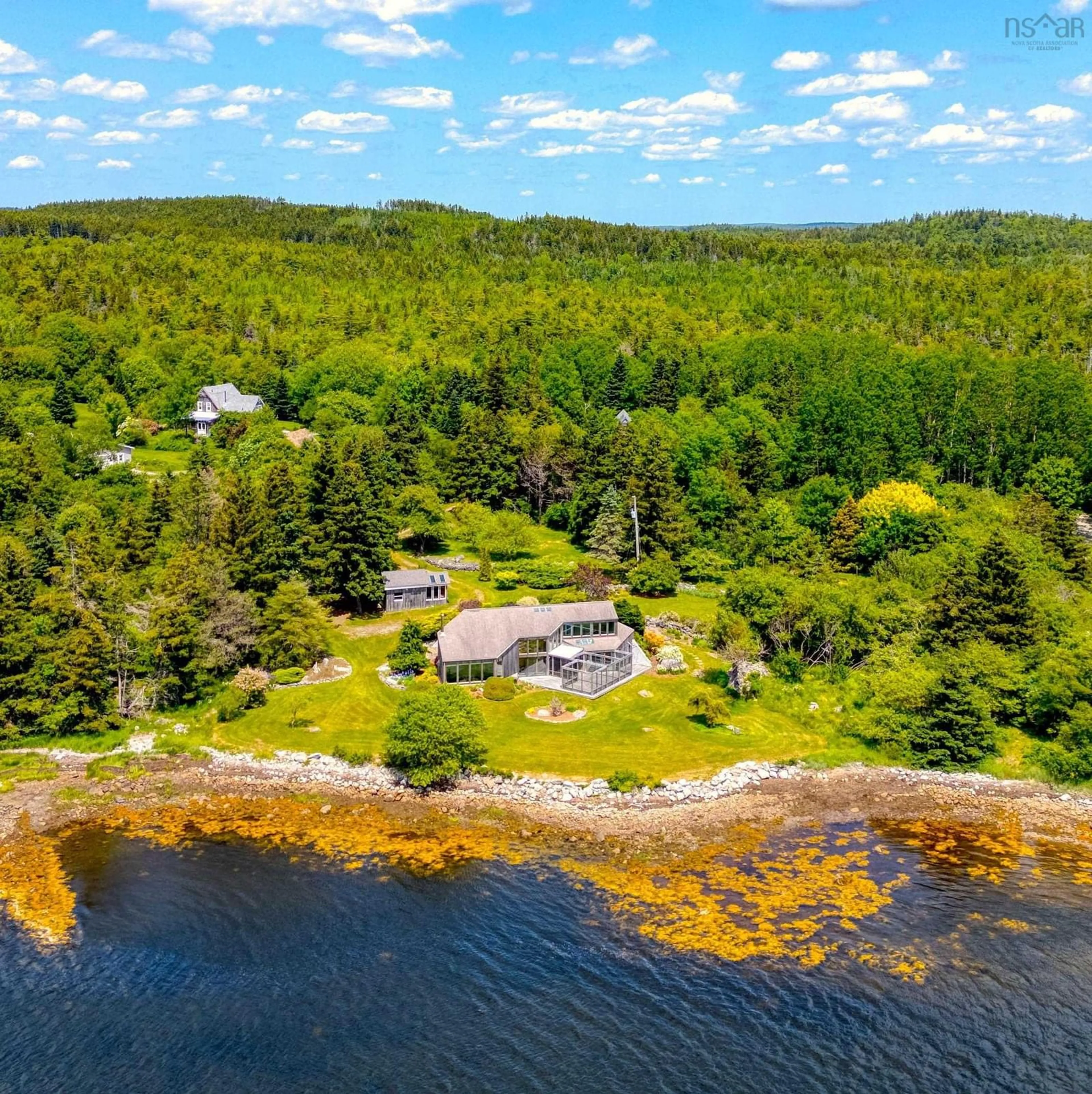 A pic from outside/outdoor area/front of a property/back of a property/a pic from drone, water/lake/river/ocean view for 19 & 42 Indian Bay Rd, Voglers Cove Nova Scotia B0J 2H0