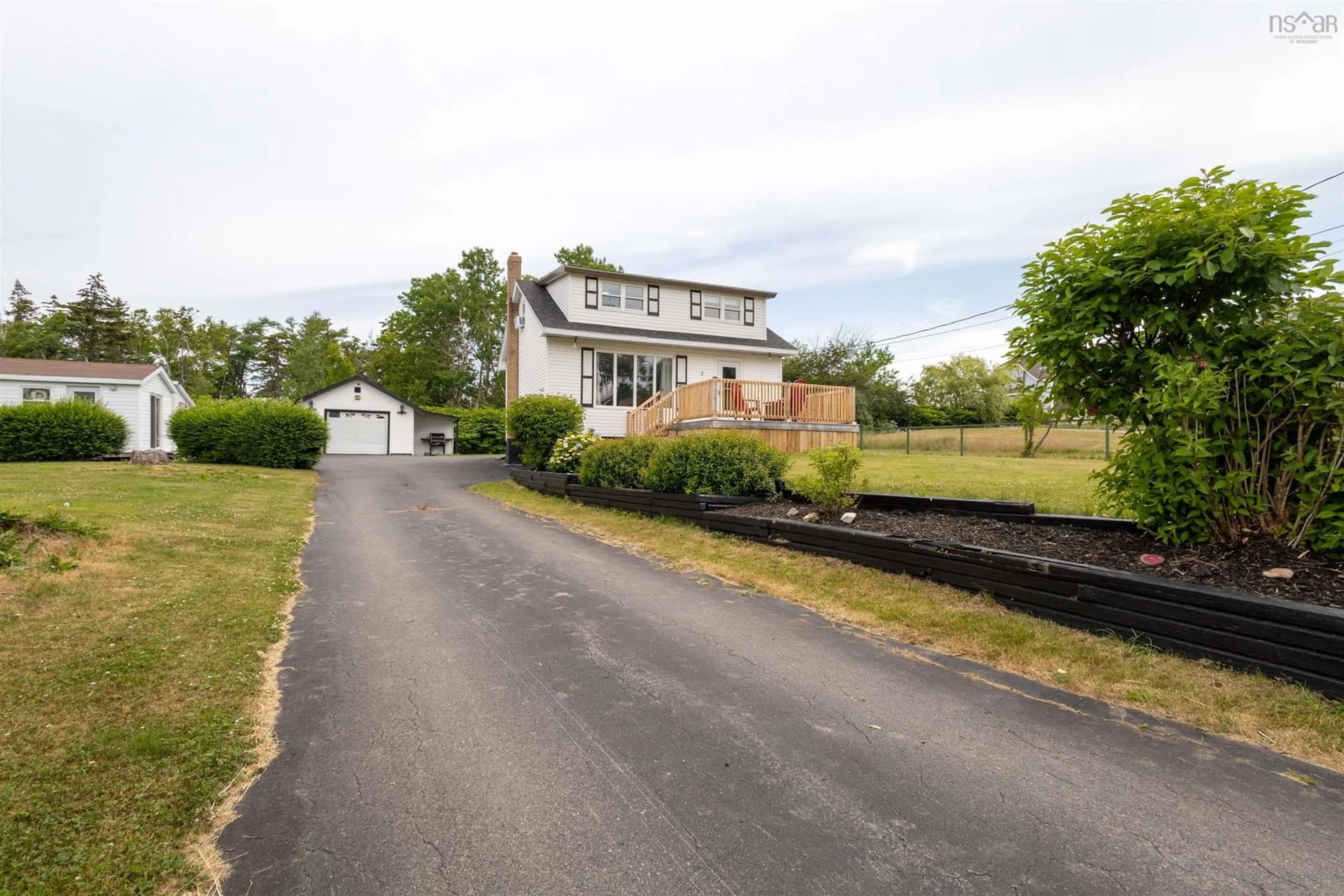A pic from outside/outdoor area/front of a property/back of a property/a pic from drone, street for 3 Browns Rd, New Victoria Nova Scotia B1H 4Y4