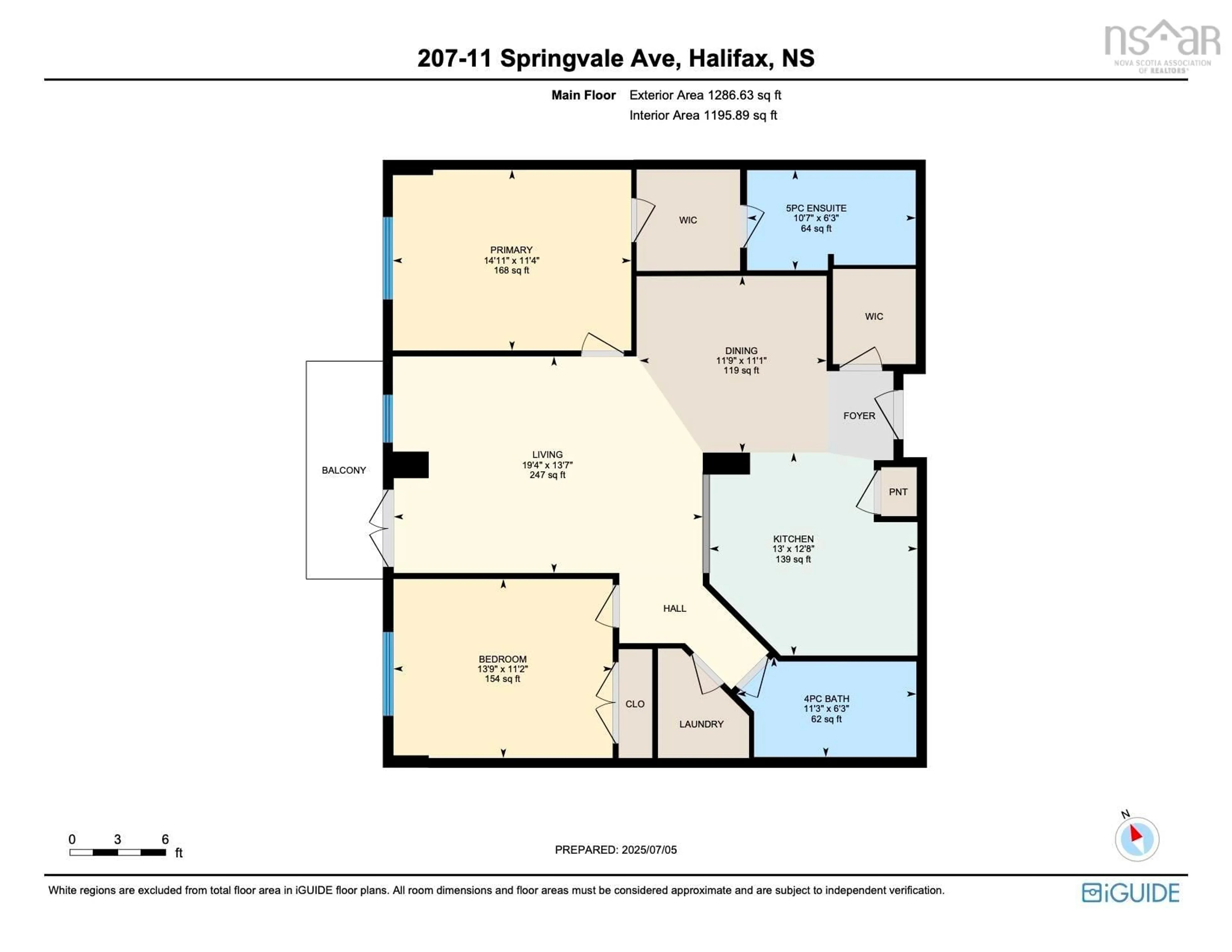 Floor plan for 11 Springvale Ave #207, Halifax Nova Scotia B3N 0A3