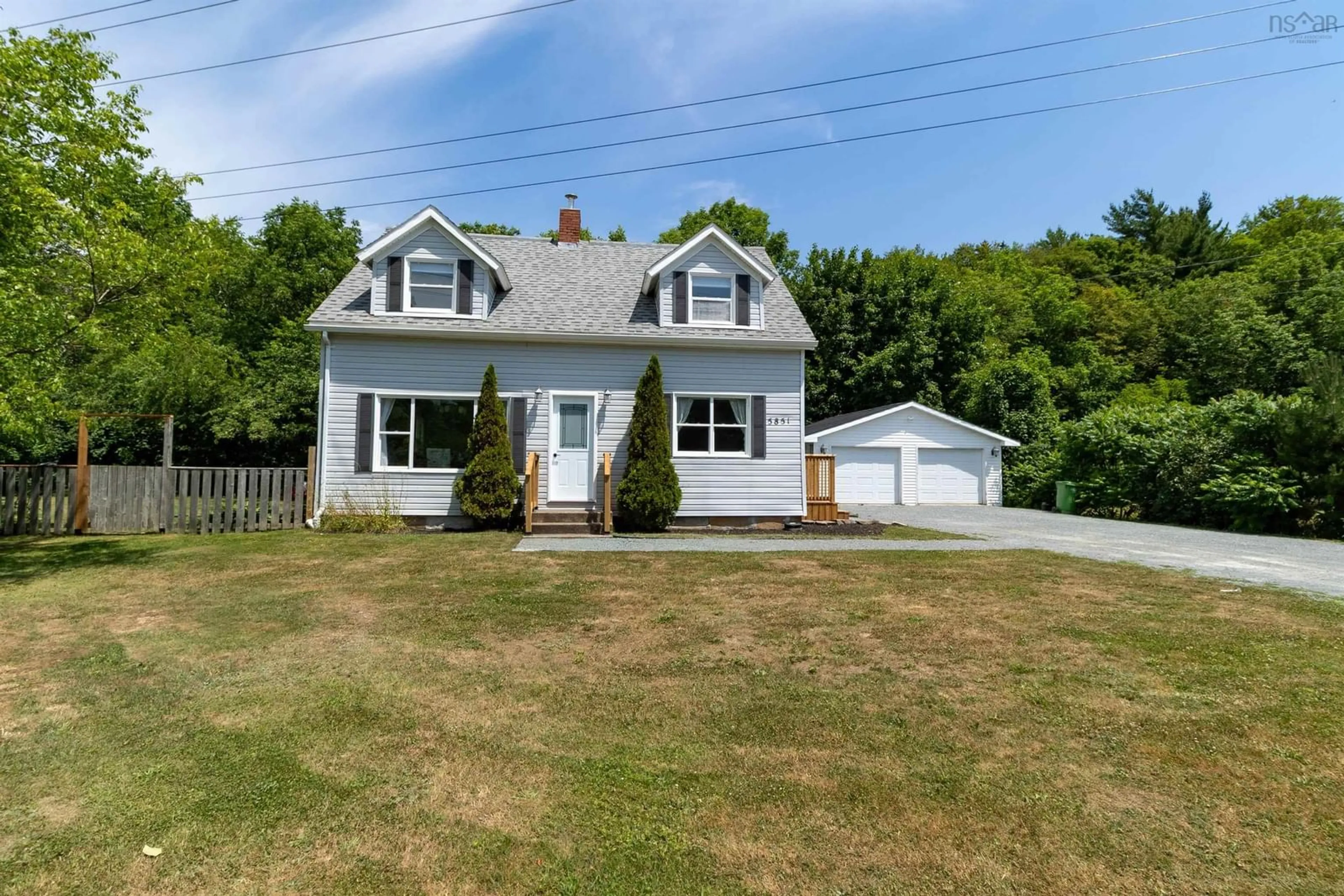 Home with vinyl exterior material, street for 5851 Hwy 1, St. Croix Nova Scotia B0N 1L0