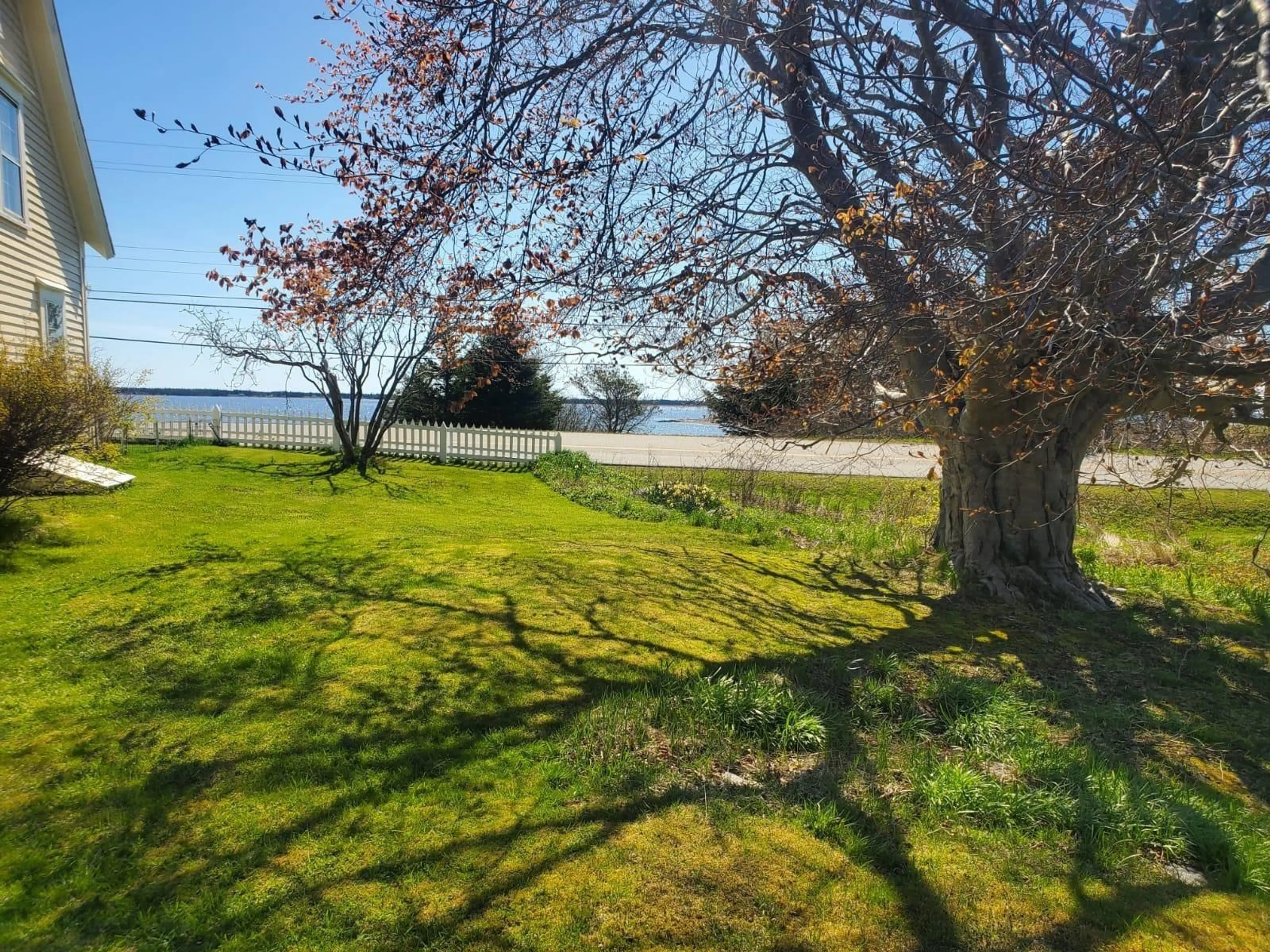 A pic from outside/outdoor area/front of a property/back of a property/a pic from drone, water/lake/river/ocean view for 5069 Shore Rd, North East Harbour Nova Scotia B0T 1W0