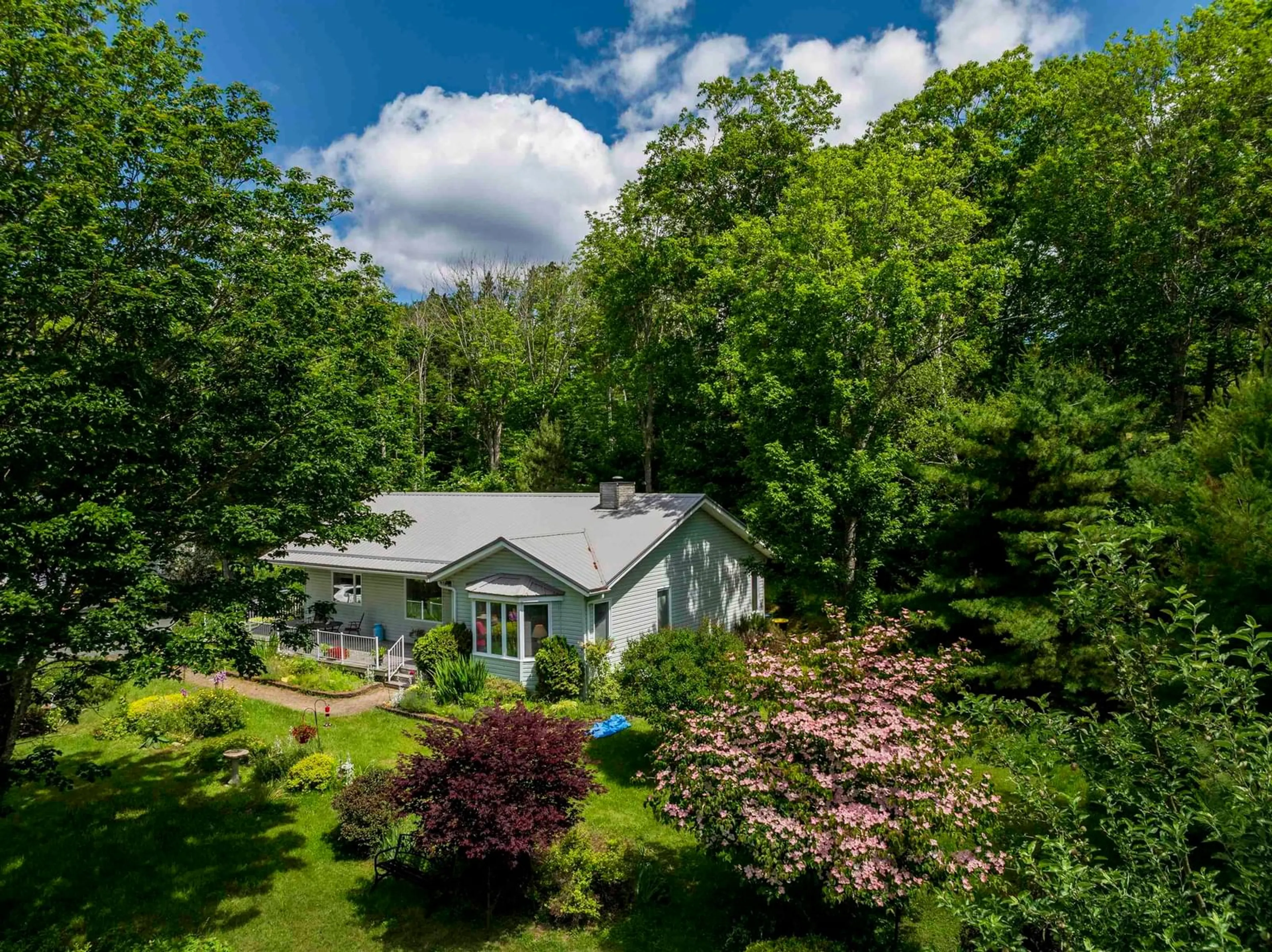 A pic from outside/outdoor area/front of a property/back of a property/a pic from drone, forest/trees view for 521 Second Peninsula Rd, Second Peninsula Nova Scotia B0J 2C0