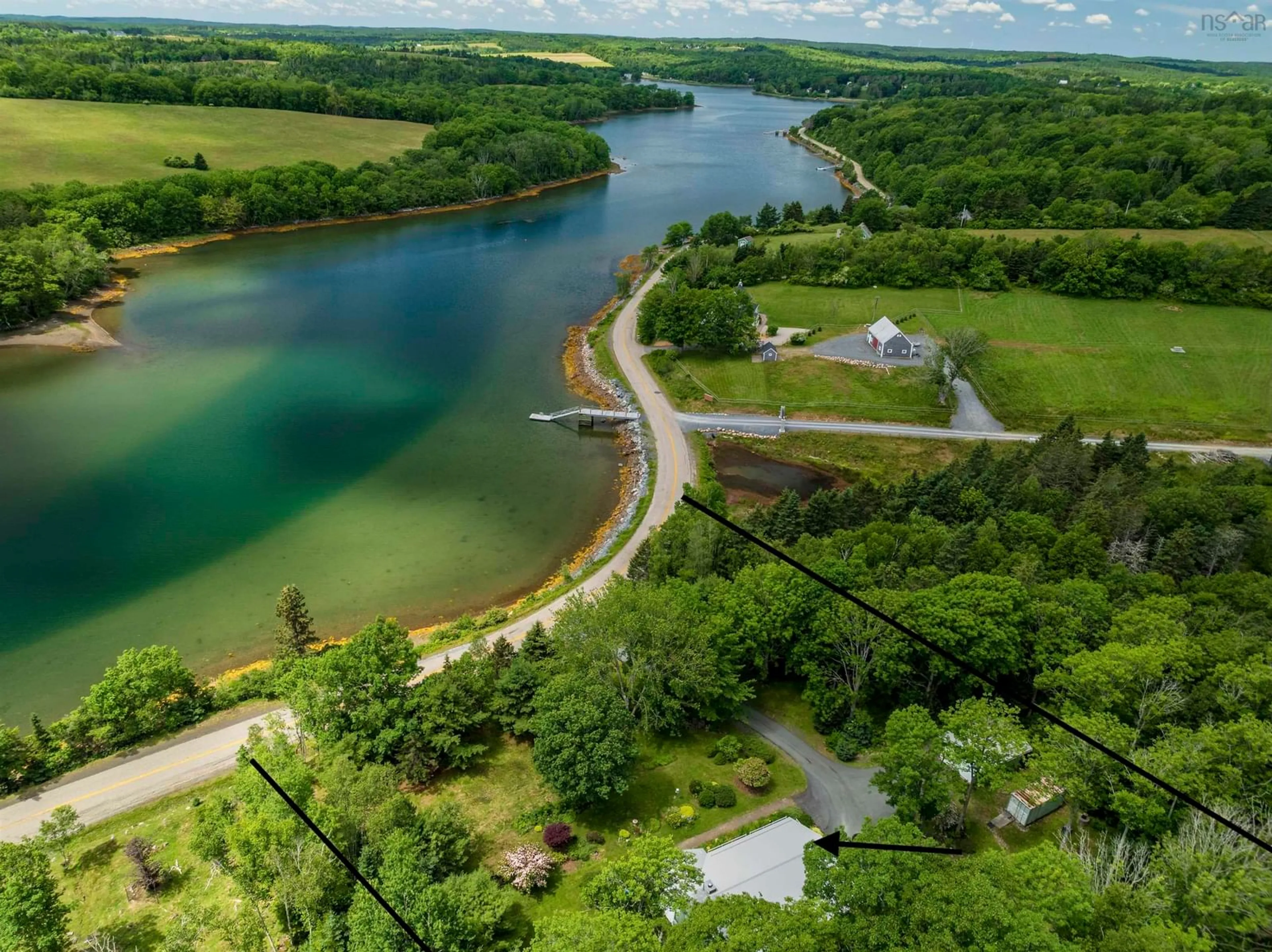 A pic from outside/outdoor area/front of a property/back of a property/a pic from drone, water/lake/river/ocean view for 521 Second Peninsula Rd, Second Peninsula Nova Scotia B0J 2C0