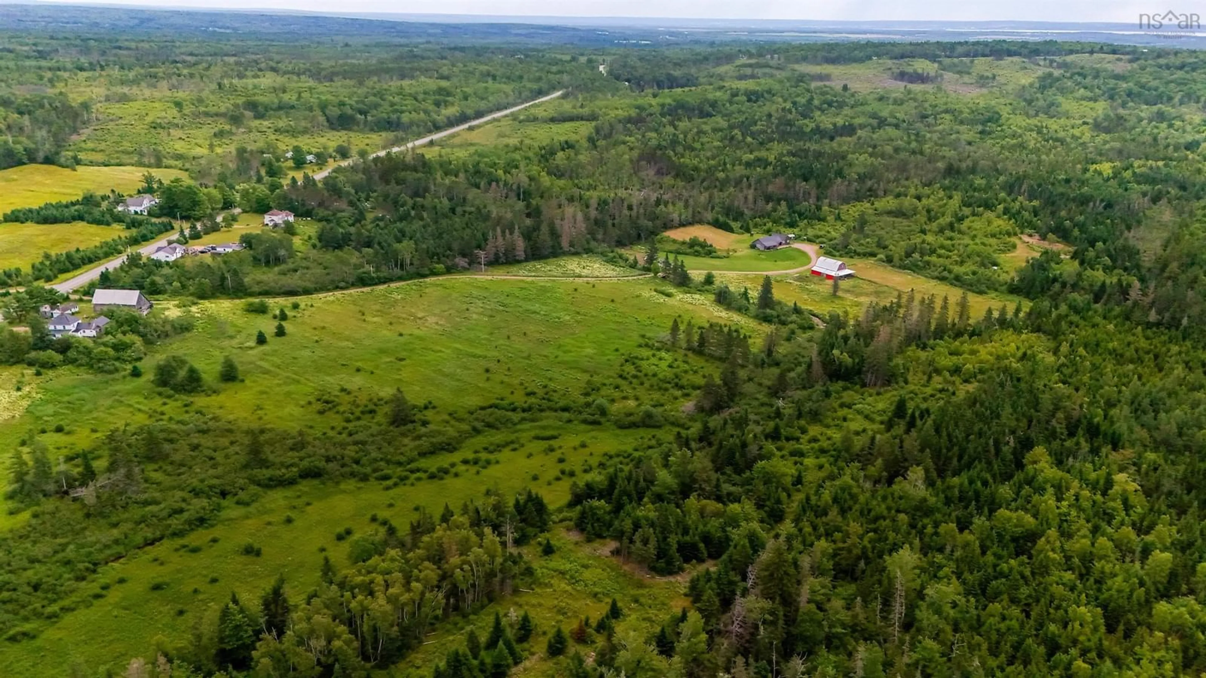 A pic from outside/outdoor area/front of a property/back of a property/a pic from drone, forest/trees view for 1625 Station Rd, Londonderry Nova Scotia B0M 1M0