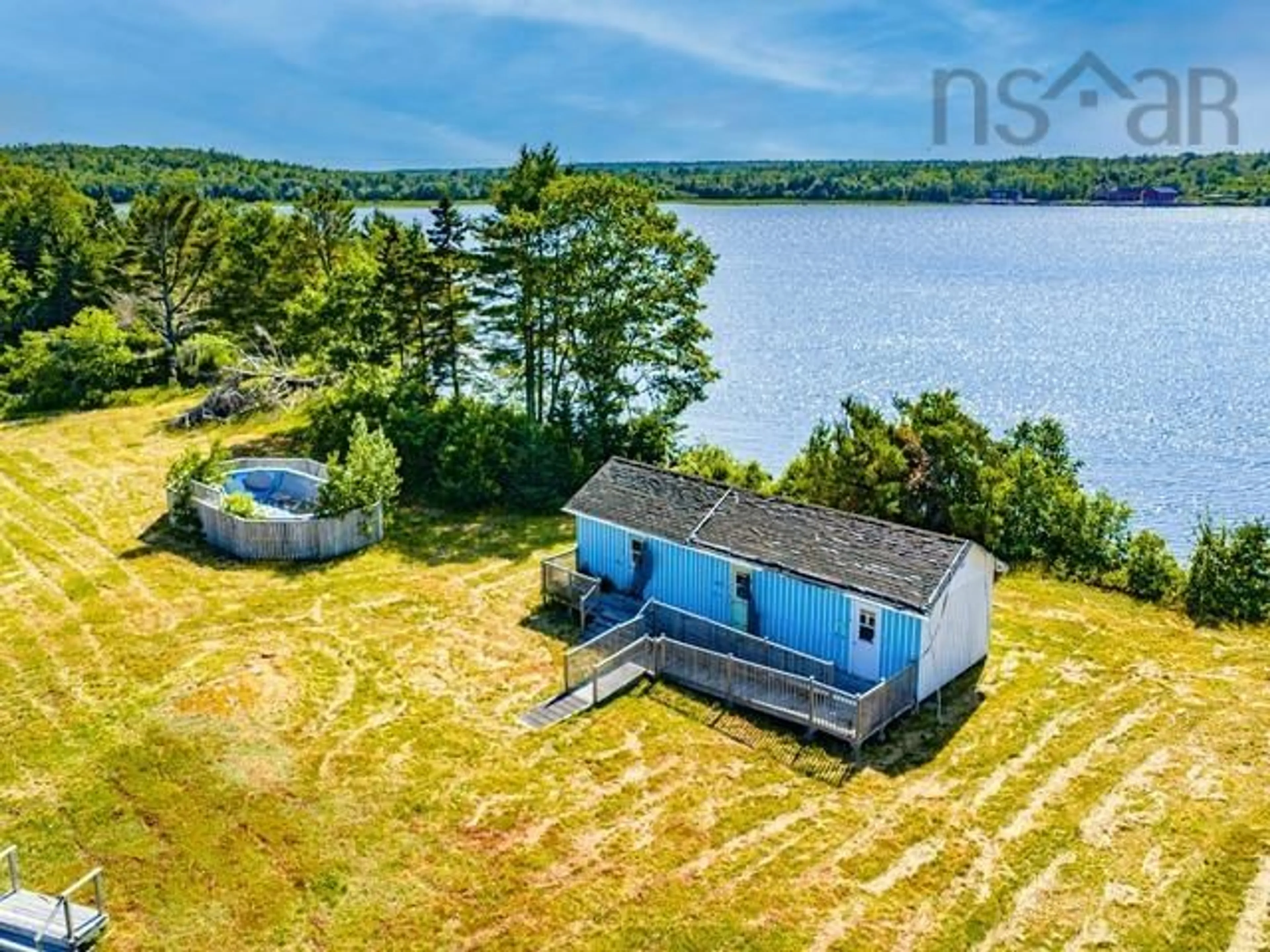 A pic from outside/outdoor area/front of a property/back of a property/a pic from drone, water/lake/river/ocean view for 6019 Highway 3, Jordan Falls Nova Scotia B0T 1W0