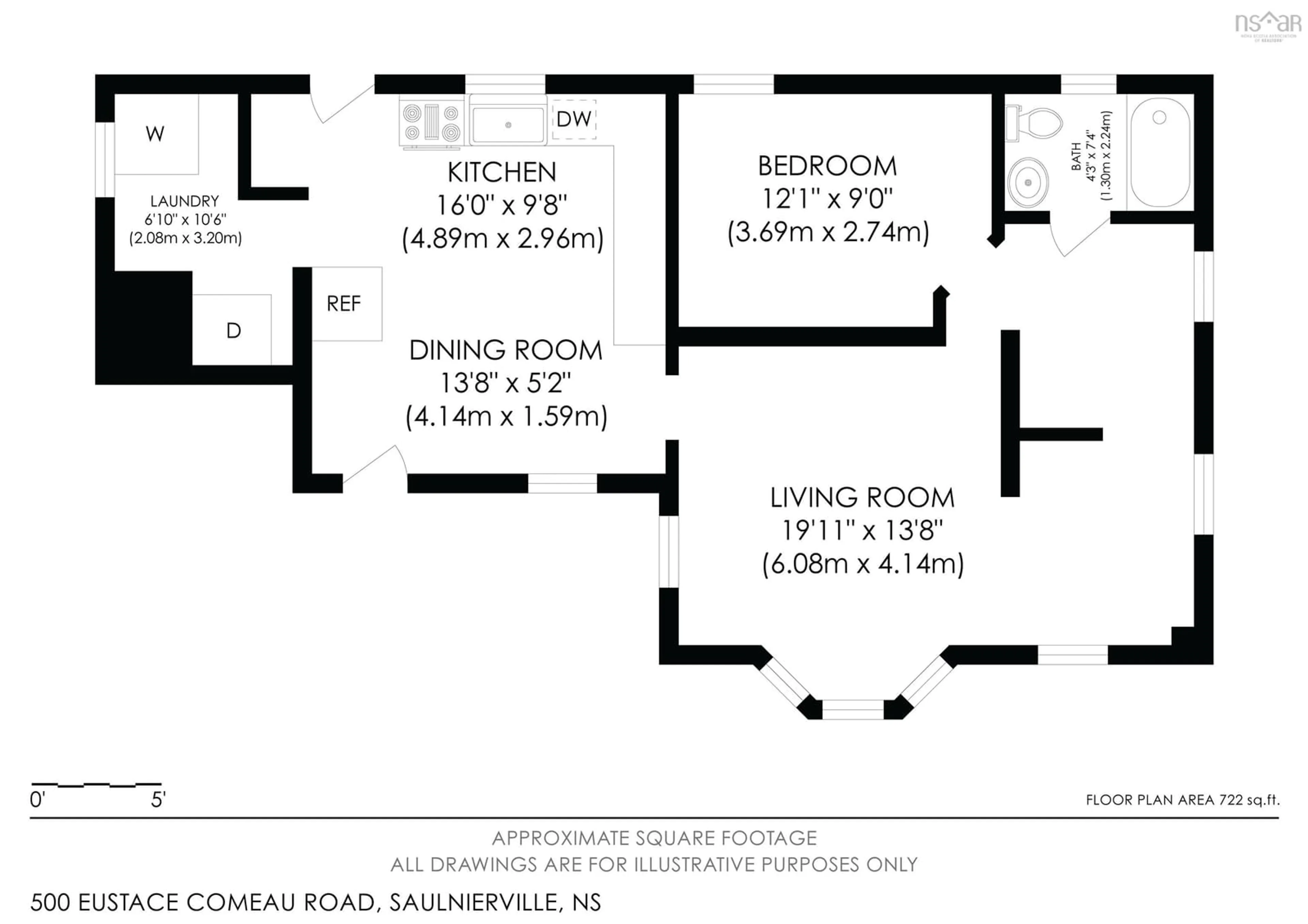Floor plan for 500 Eustace Comeau Rd, Saulnierville Nova Scotia B0W 2Z0