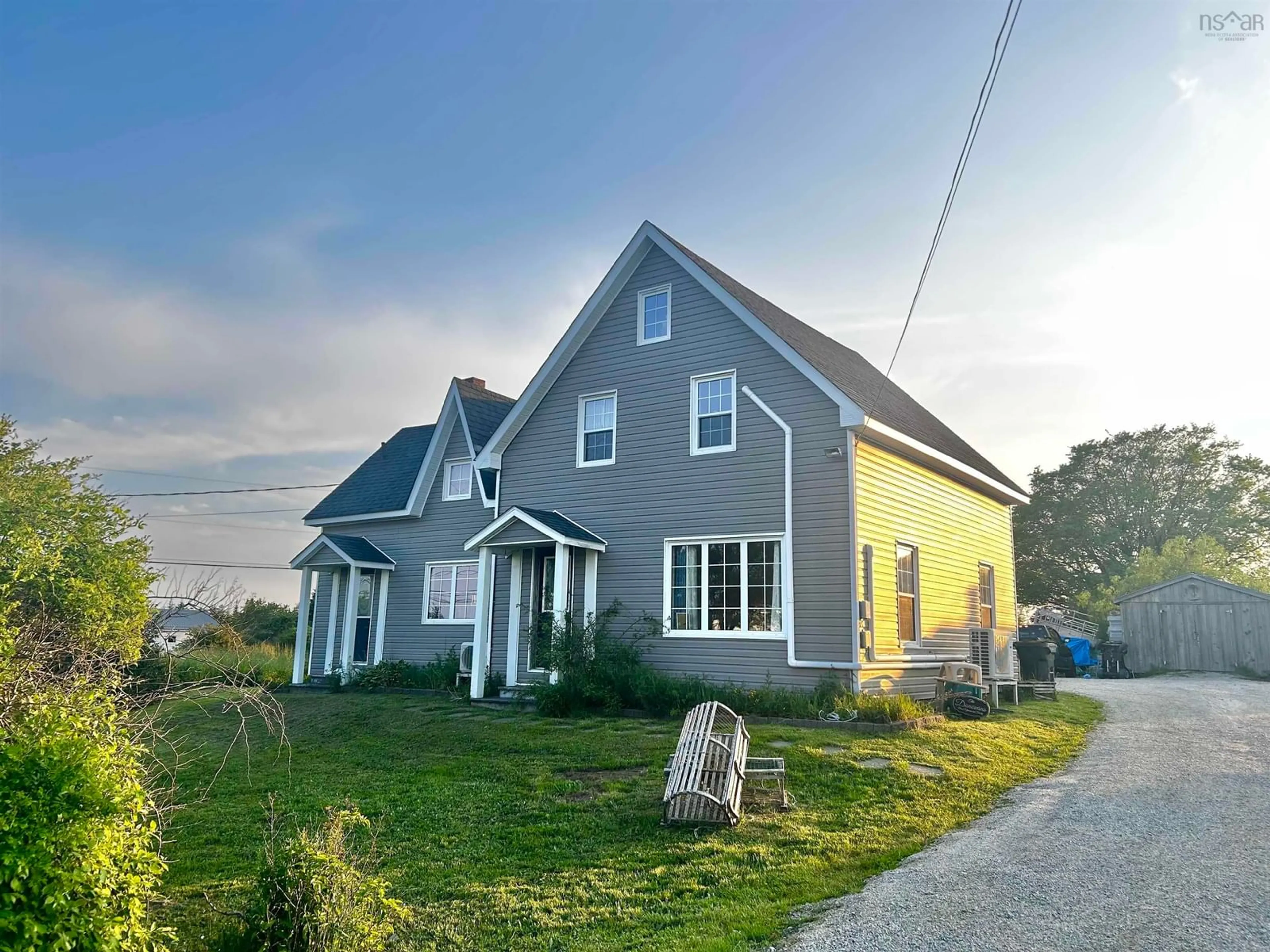 A pic from outside/outdoor area/front of a property/back of a property/a pic from drone, street for 1268 Highway 335, Middle West Pubnico Nova Scotia B0W 3S0