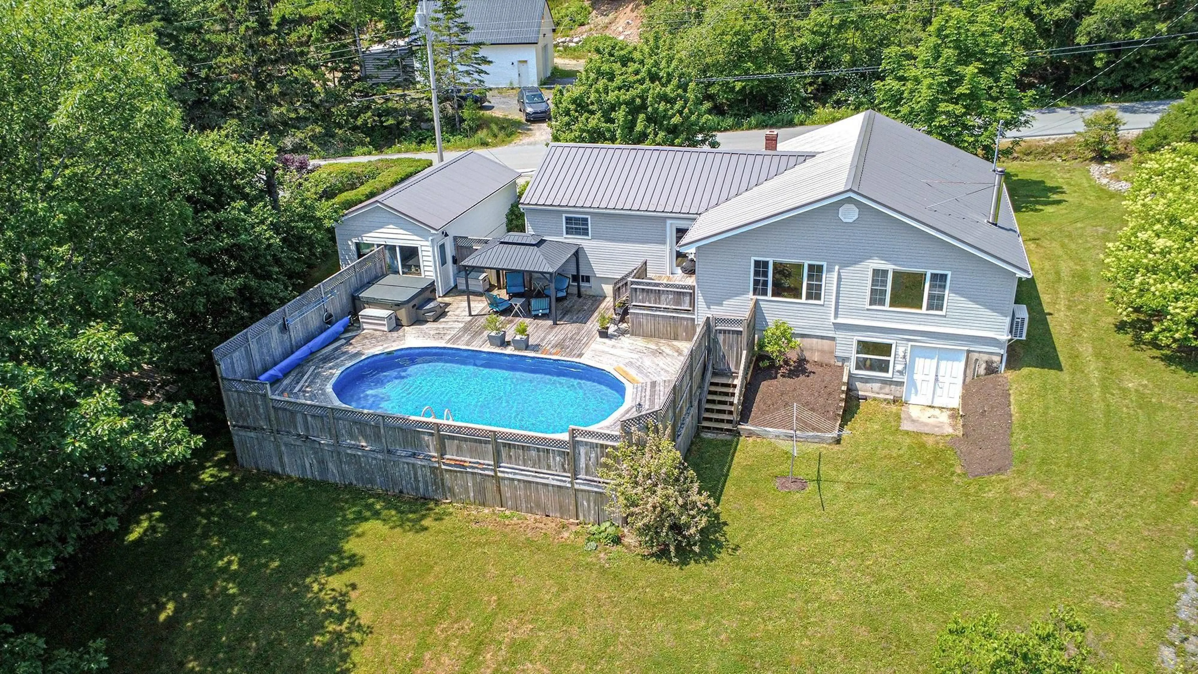 A pic from outside/outdoor area/front of a property/back of a property/a pic from drone, water/lake/river/ocean view for 82 Masons Point Rd, Head Of St. Margarets Bay Nova Scotia B3Z 2A8