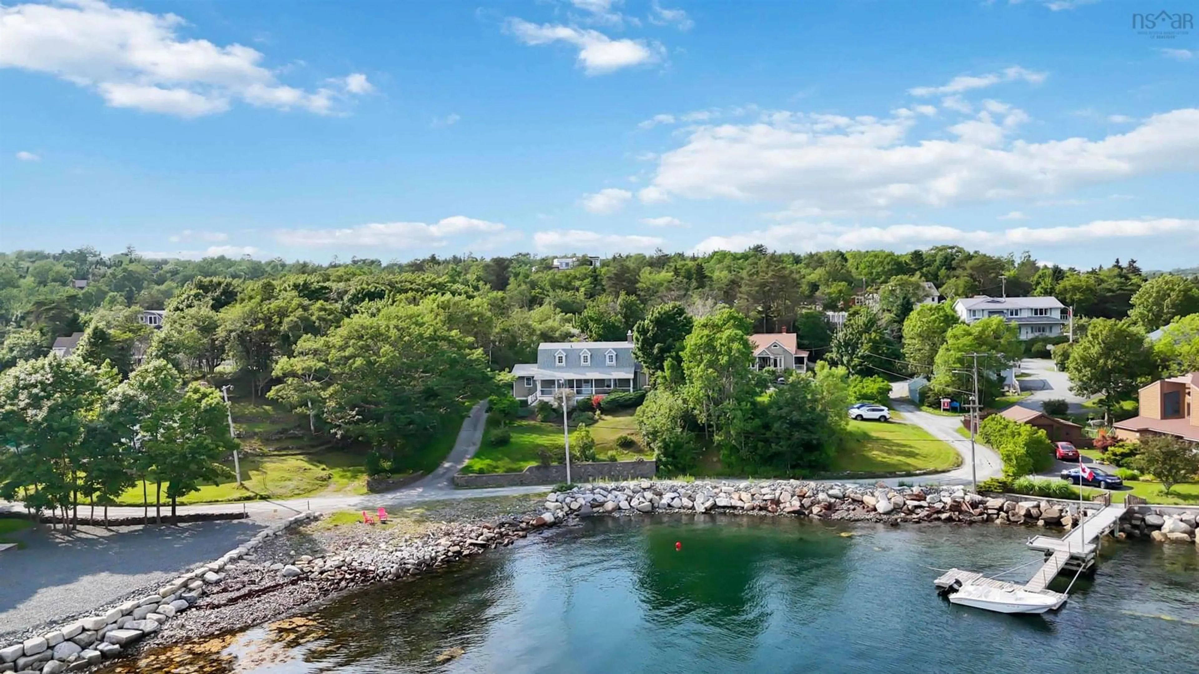 A pic from outside/outdoor area/front of a property/back of a property/a pic from drone, water/lake/river/ocean view for 11 Keefe Rd, Halifax Nova Scotia B3P 2J1