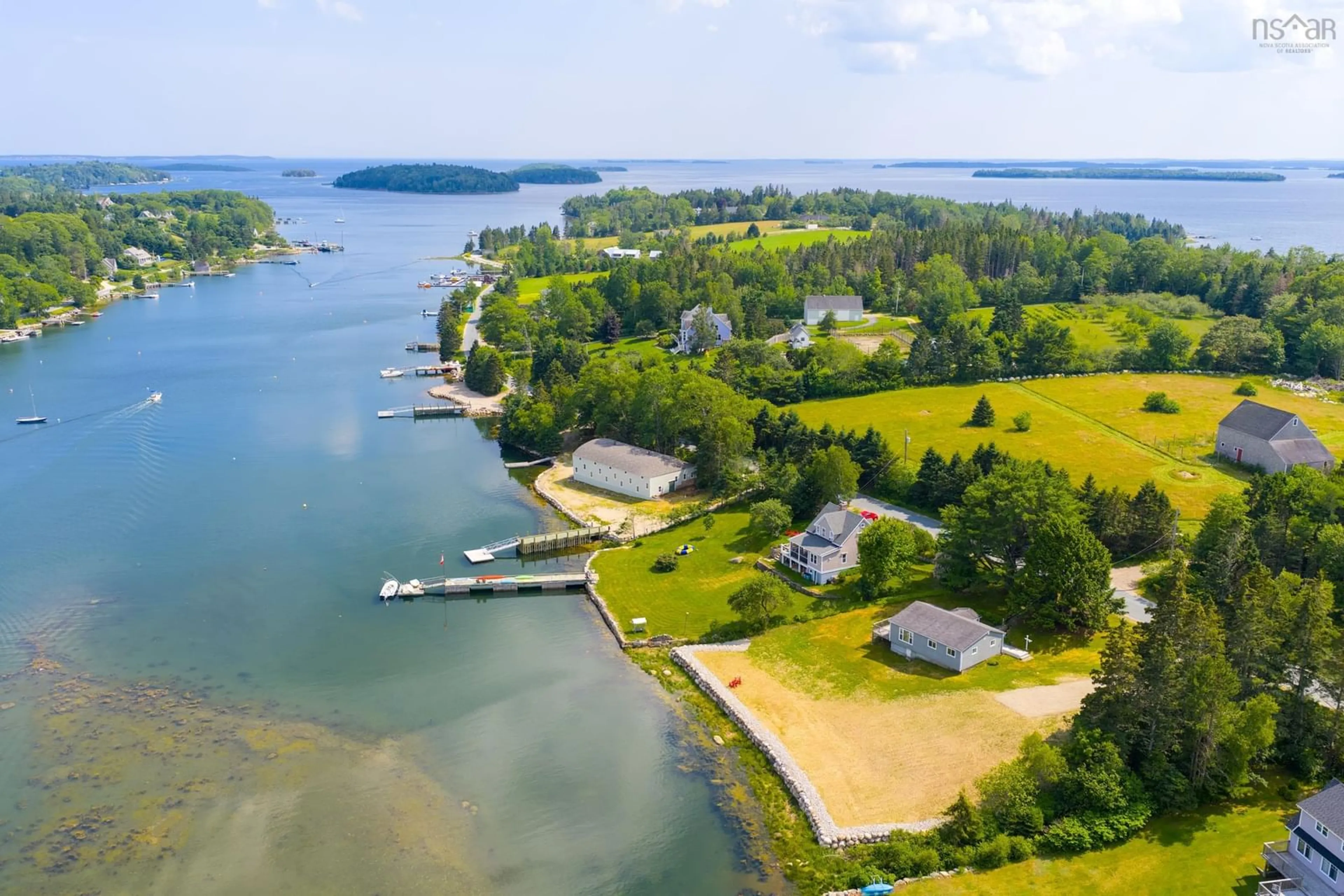 A pic from outside/outdoor area/front of a property/back of a property/a pic from drone, water/lake/river/ocean view for 147 Marriotts Cove Rd, Marriott's Cove Nova Scotia B0J 1J0