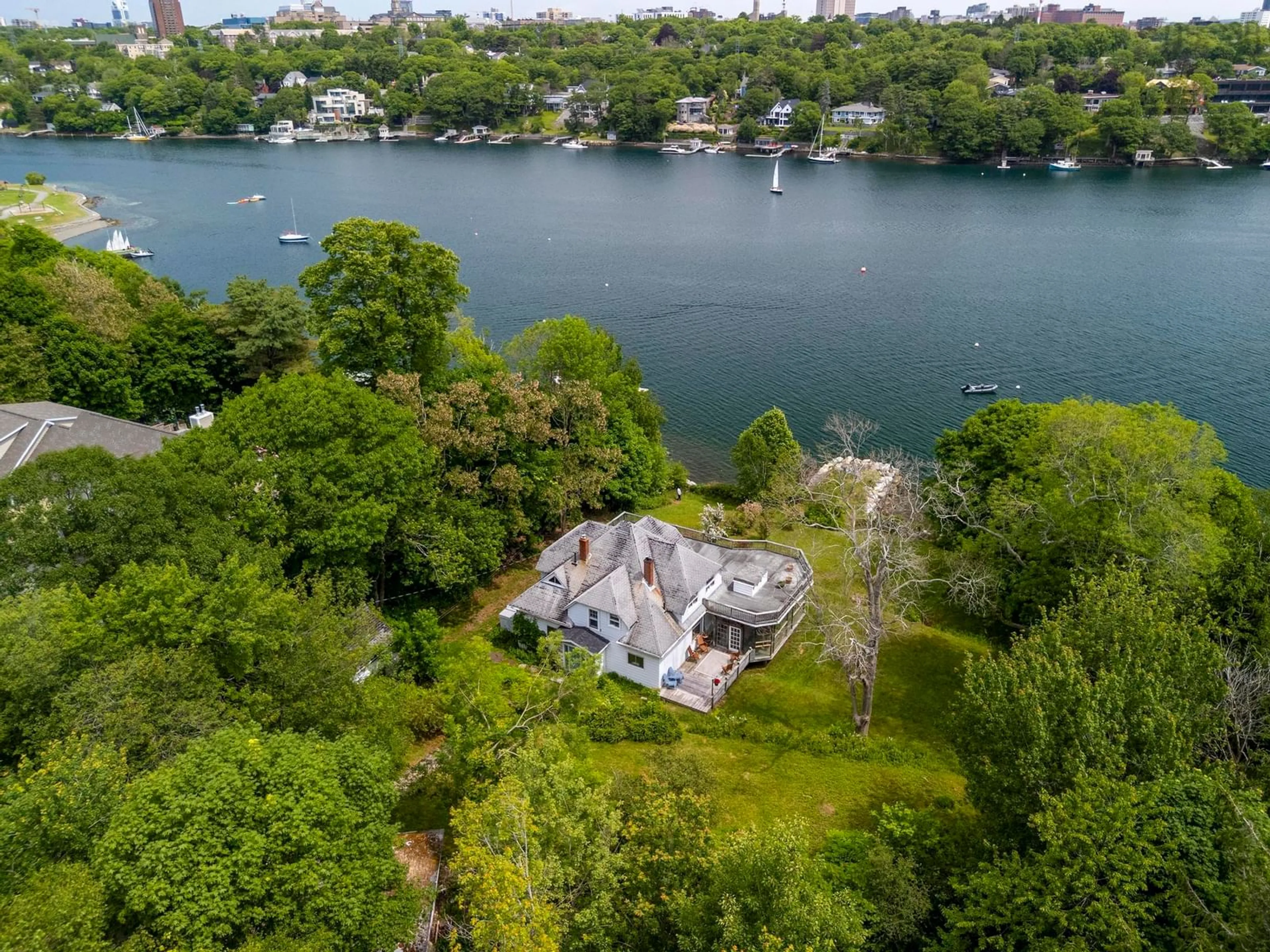A pic from outside/outdoor area/front of a property/back of a property/a pic from drone, water/lake/river/ocean view for 13 Mcmanus Rd, Halifax Nova Scotia B3P 1R1