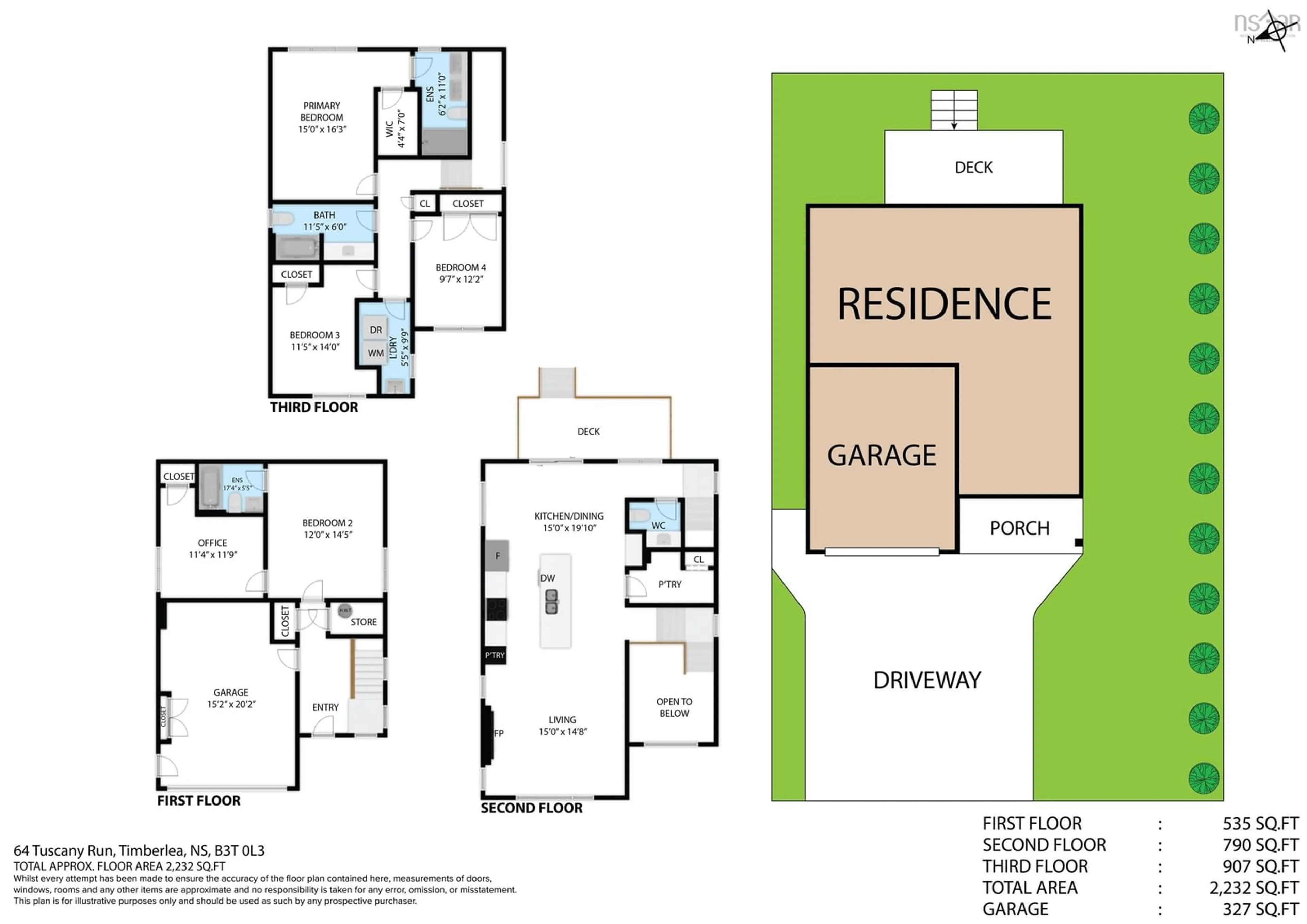 Floor plan for 64 Tuscany Run, Timberlea Nova Scotia B3T 0G9